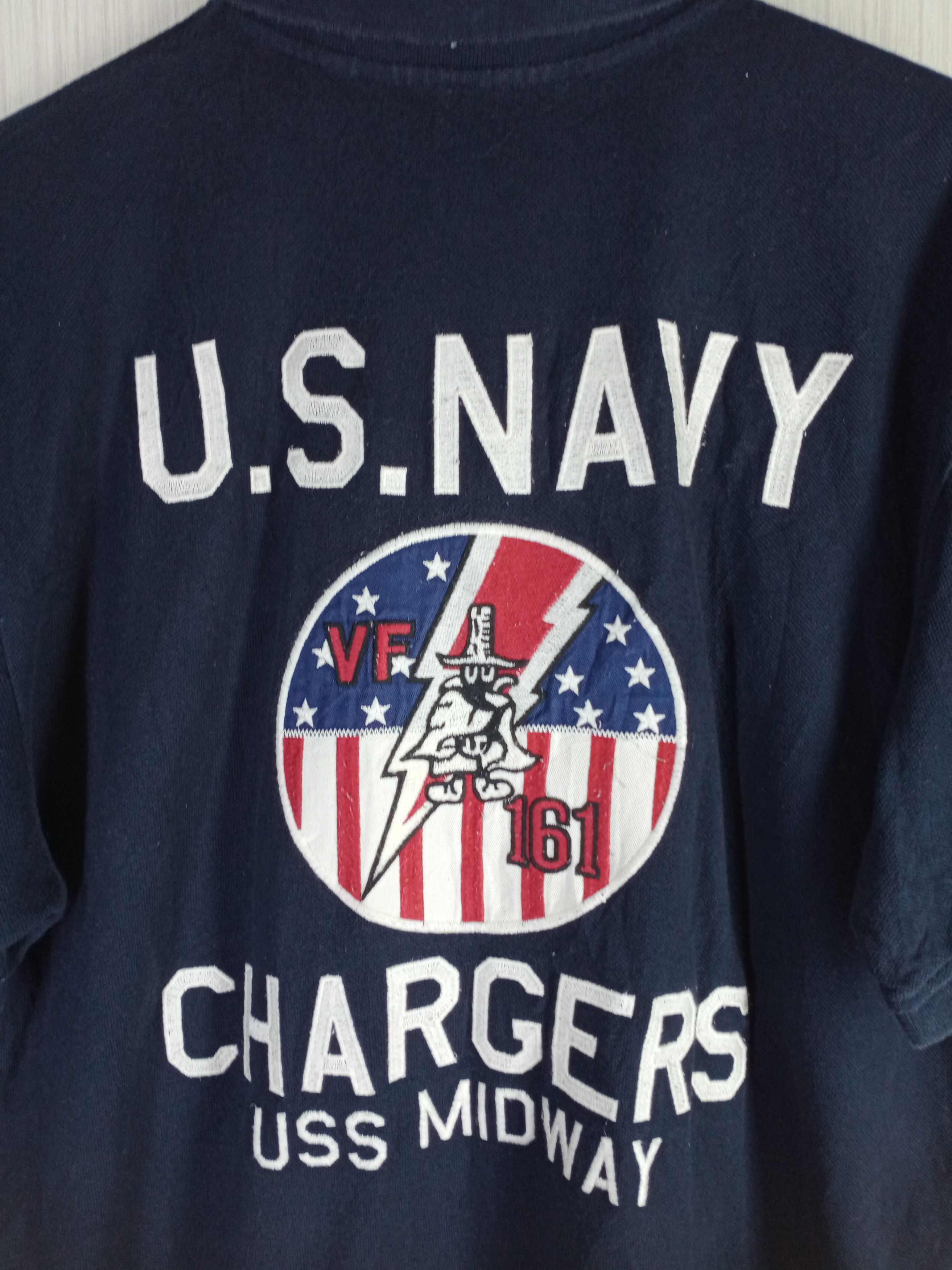 Avirex Rare Vintage Avirex U.S.Navy Chargers Us Midway Polo shirt Size US XL / EU 56 / 4 - 6 Thumbnail