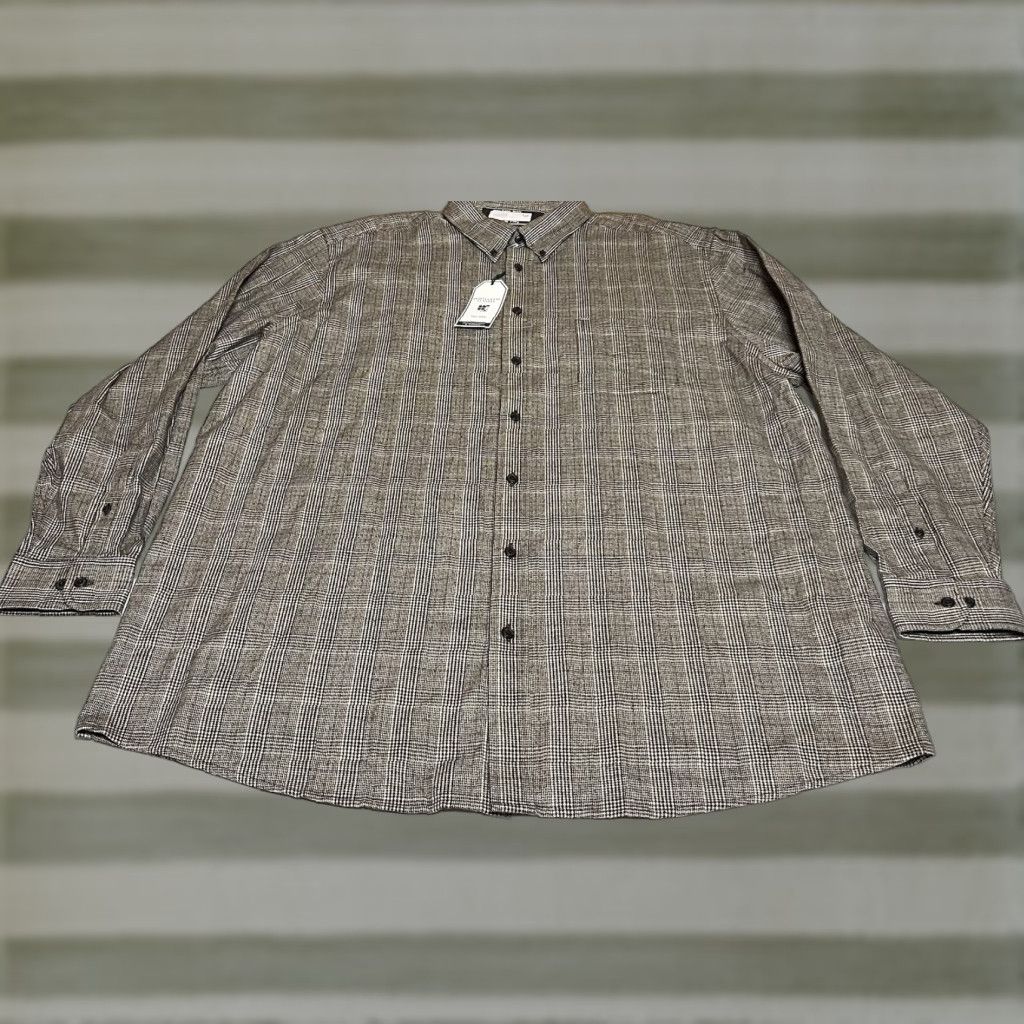 Roundtree & Yorke NWT Roundtree & Yorke Portuguese Flannel Shirt Mens 3XT Tall Houndstooth Size US XXL / EU 58 / 5 - 1 Thumbnail