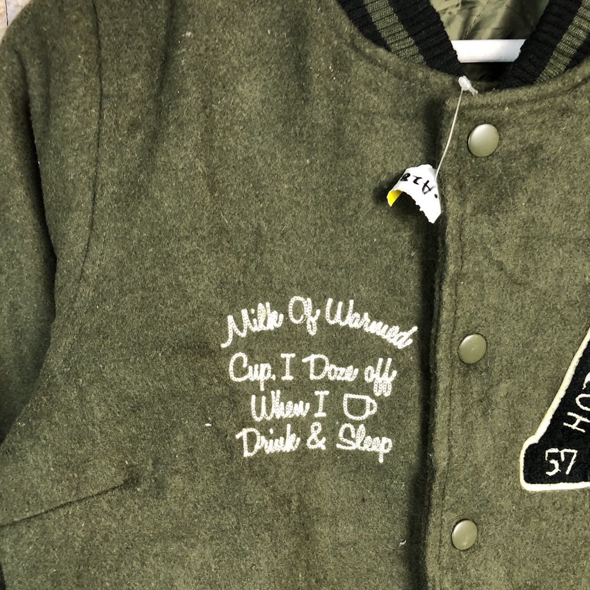Japanese Brand Rivet & Surget Green Bombers varsity Jacket #A287 Size US S / EU 44-46 / 1 - 9 Thumbnail