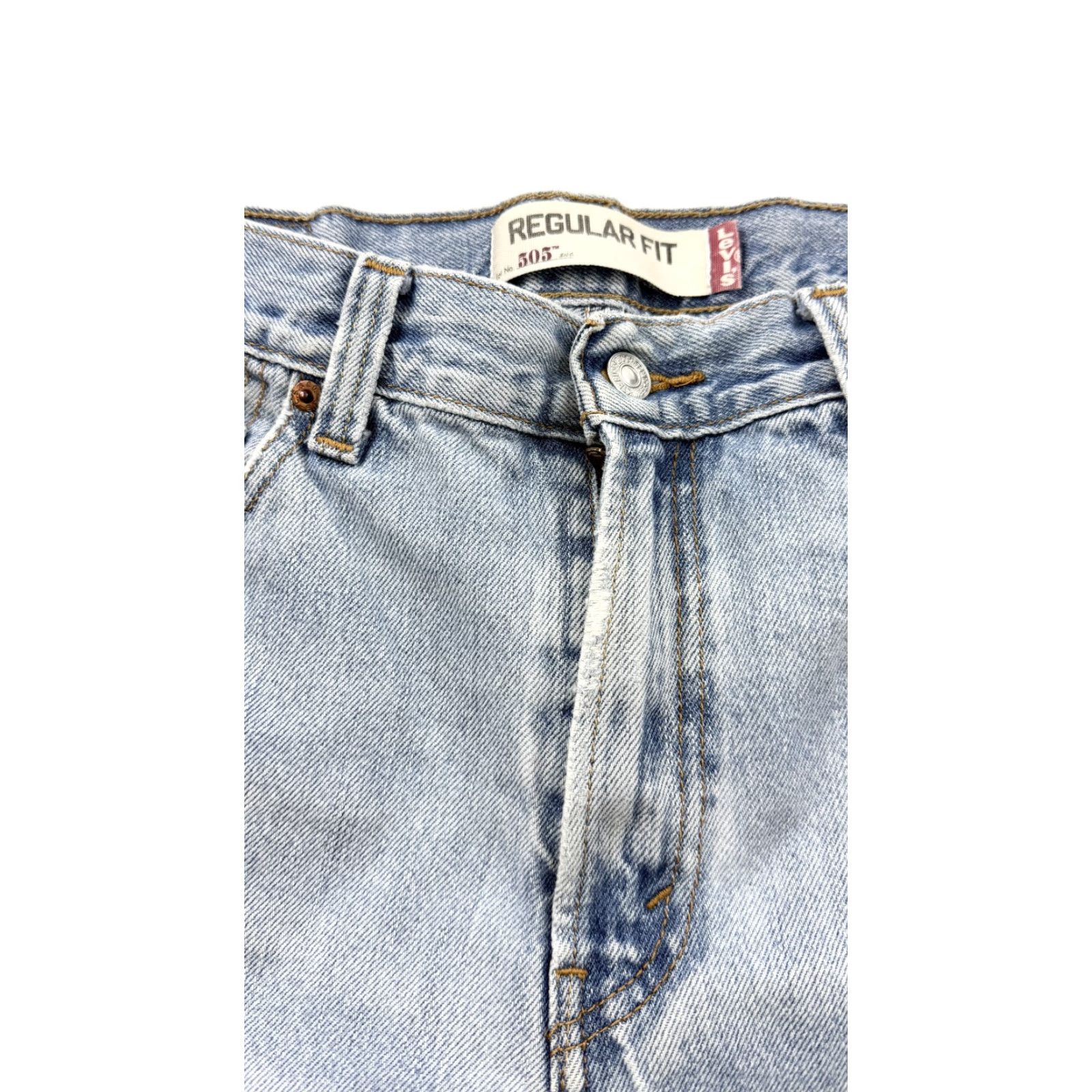 Levi's VINTAGE Levi's 505 Jeans Mens 33x34 Regular Fit Denim Pants Casual Distressed Blue Size US 33 - 4 Thumbnail