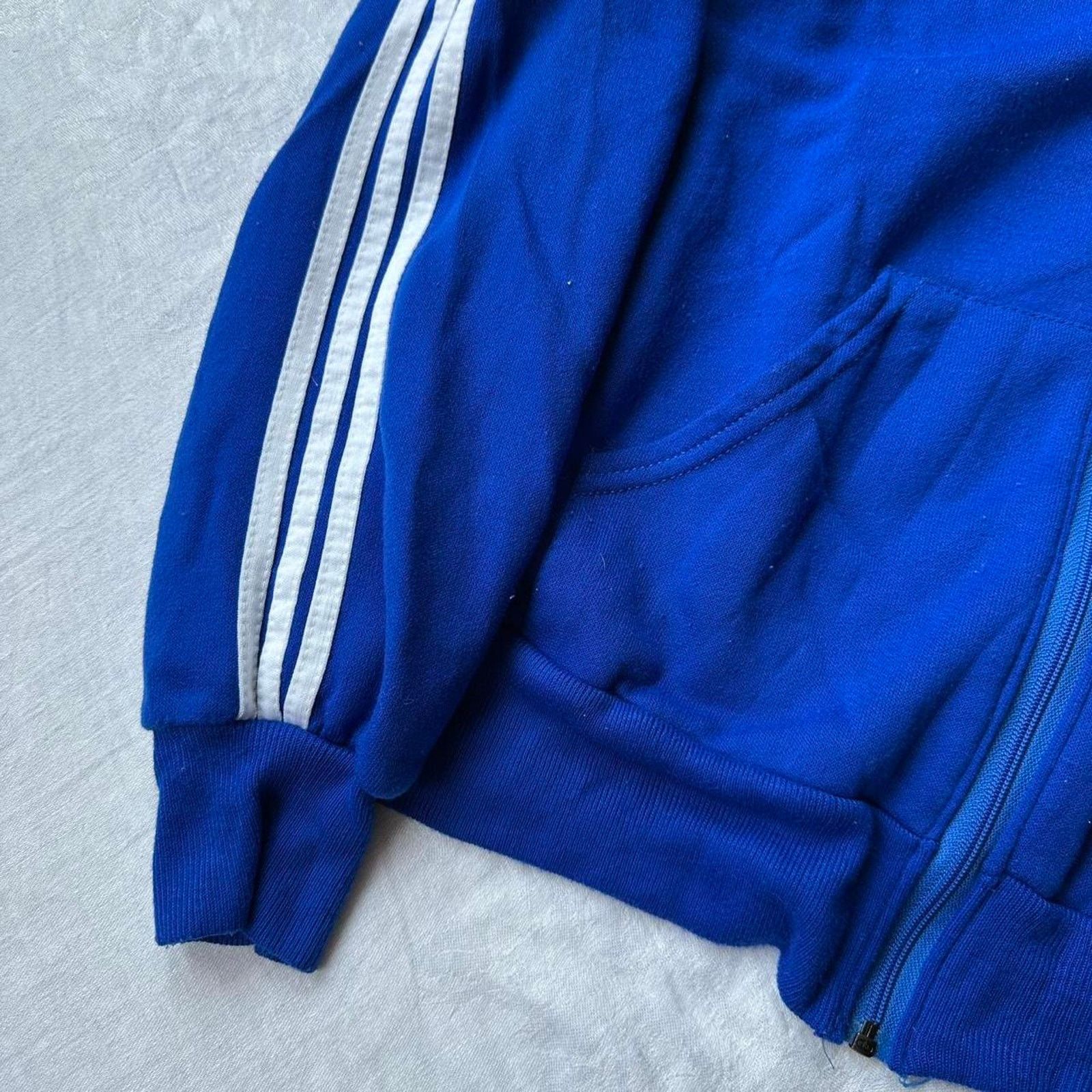 Vintage Vintage 80s Blue Striped Zip Up Track Suit Jacket Size US XL / EU 56 / 4 - 5 Thumbnail