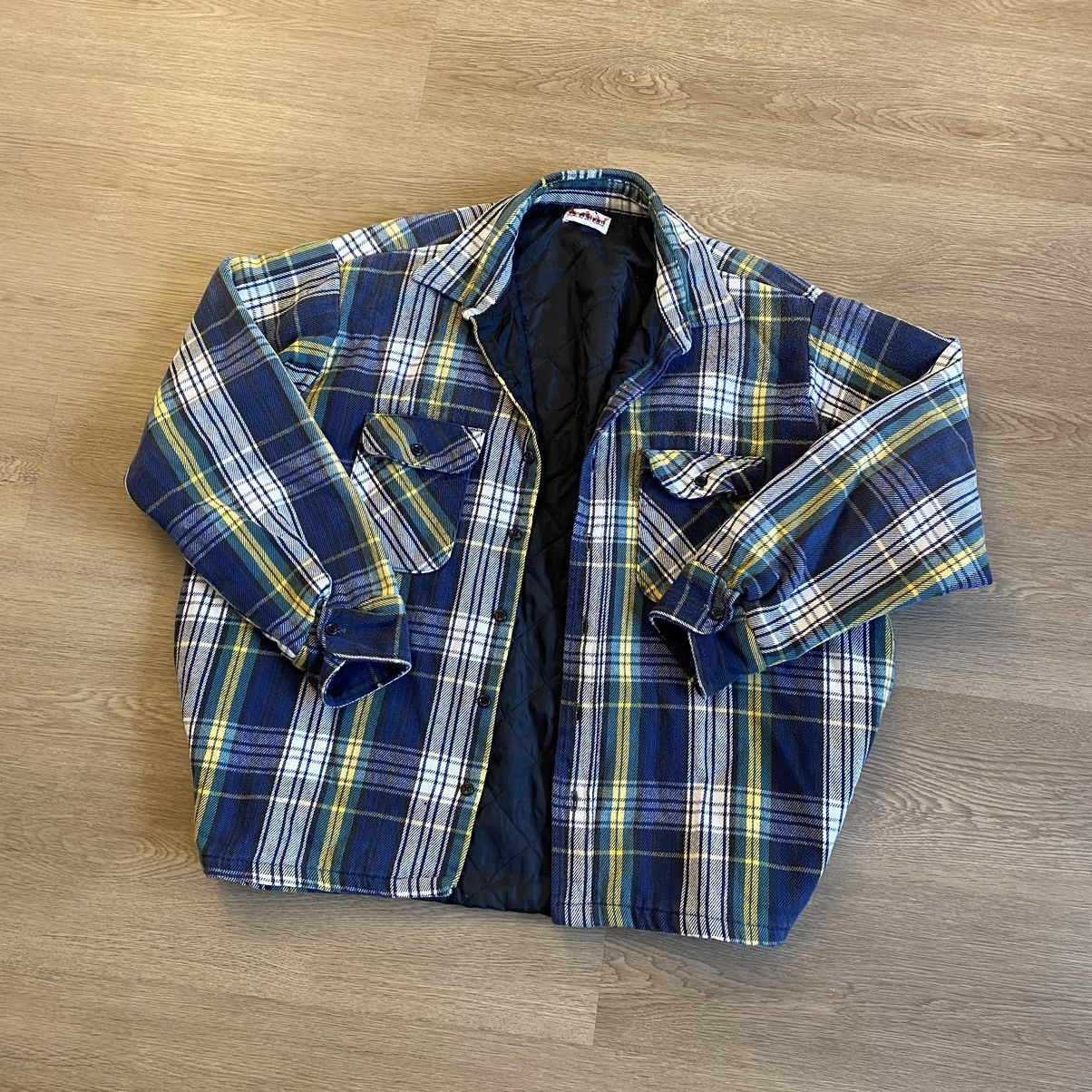 Flannel × Vintage Vintage Flannel Plaid Jacket Quilted Travis Kanye Size US L / EU 52-54 / 3 - 1 Preview