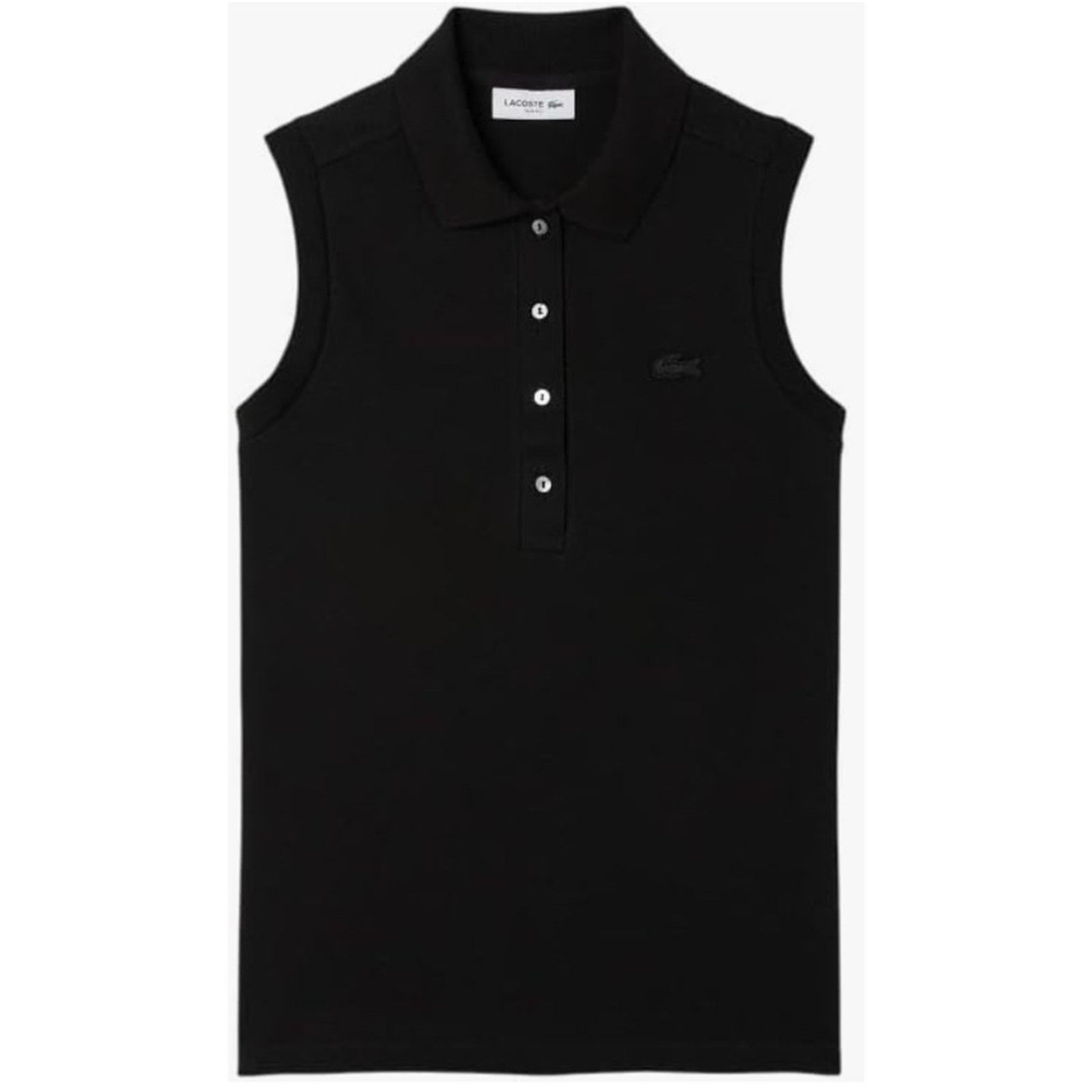 Lacoste Lacoste Women's Sleeveless Slim Fit Stretch Polo Black 6 Size M / US 6-8 / IT 42-44 - 1 Thumbnail