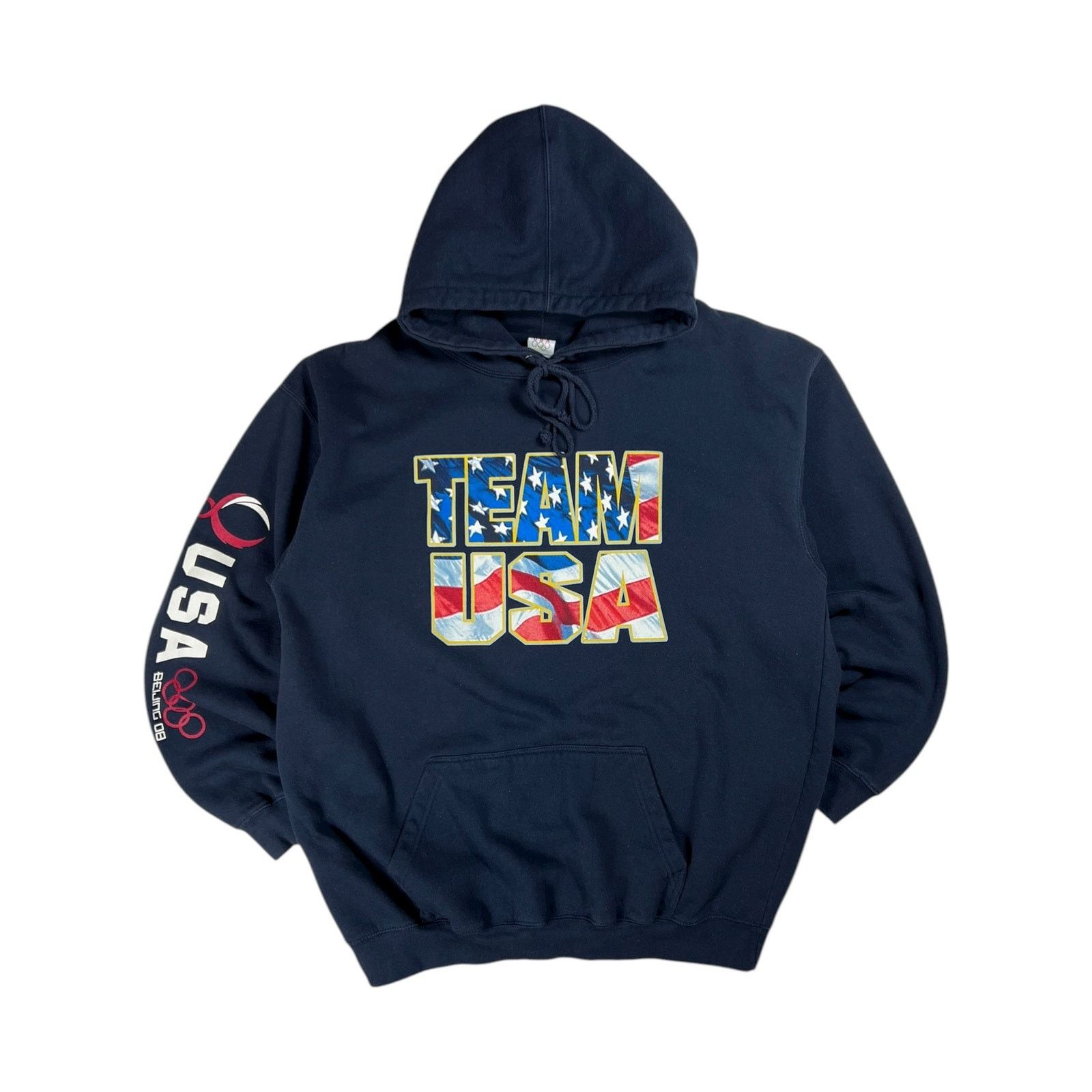 USA Olympics 2008 Beijing Olympics Team USA sleeve print hoodie (XL) Size US XL / EU 56 / 4 - 1 Thumbnail