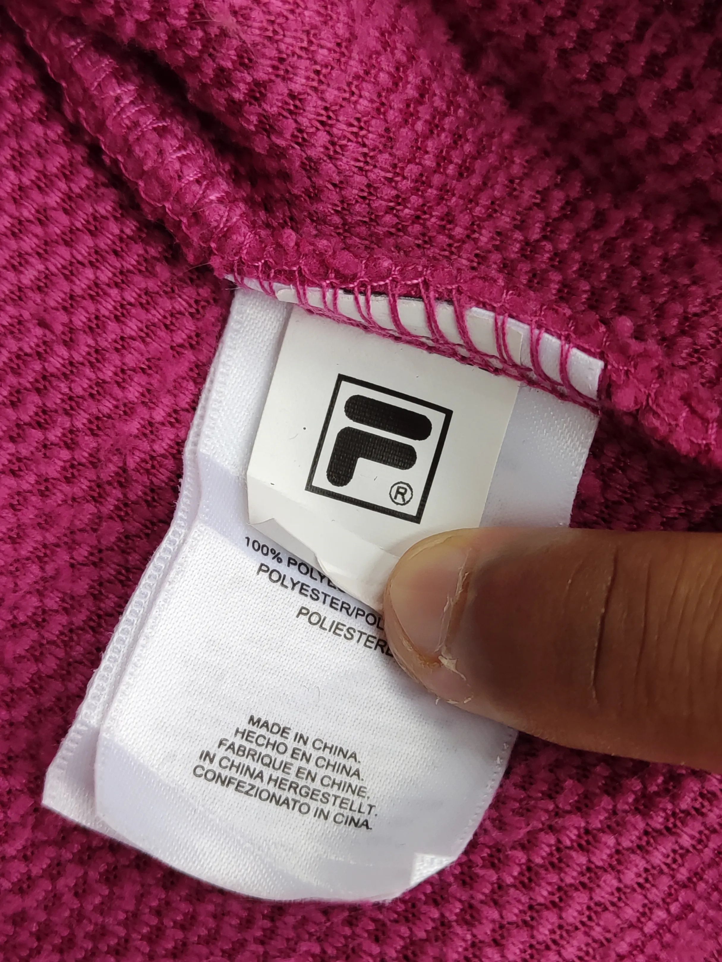 Fila FILA Sherpa Fleece Zip-Up Hoodie Magenta Size US XL / EU 56 / 4 - 8 Thumbnail