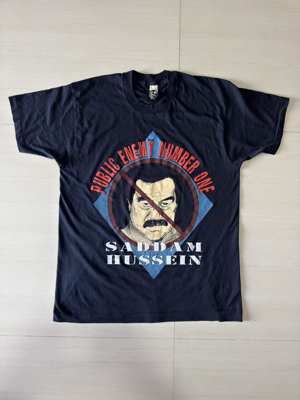 Other 80s-90s Public Enemy Saddam Hussein VTG Screen Stars Shirt Size US L / EU 52-54 / 3 - 2 Thumbnail
