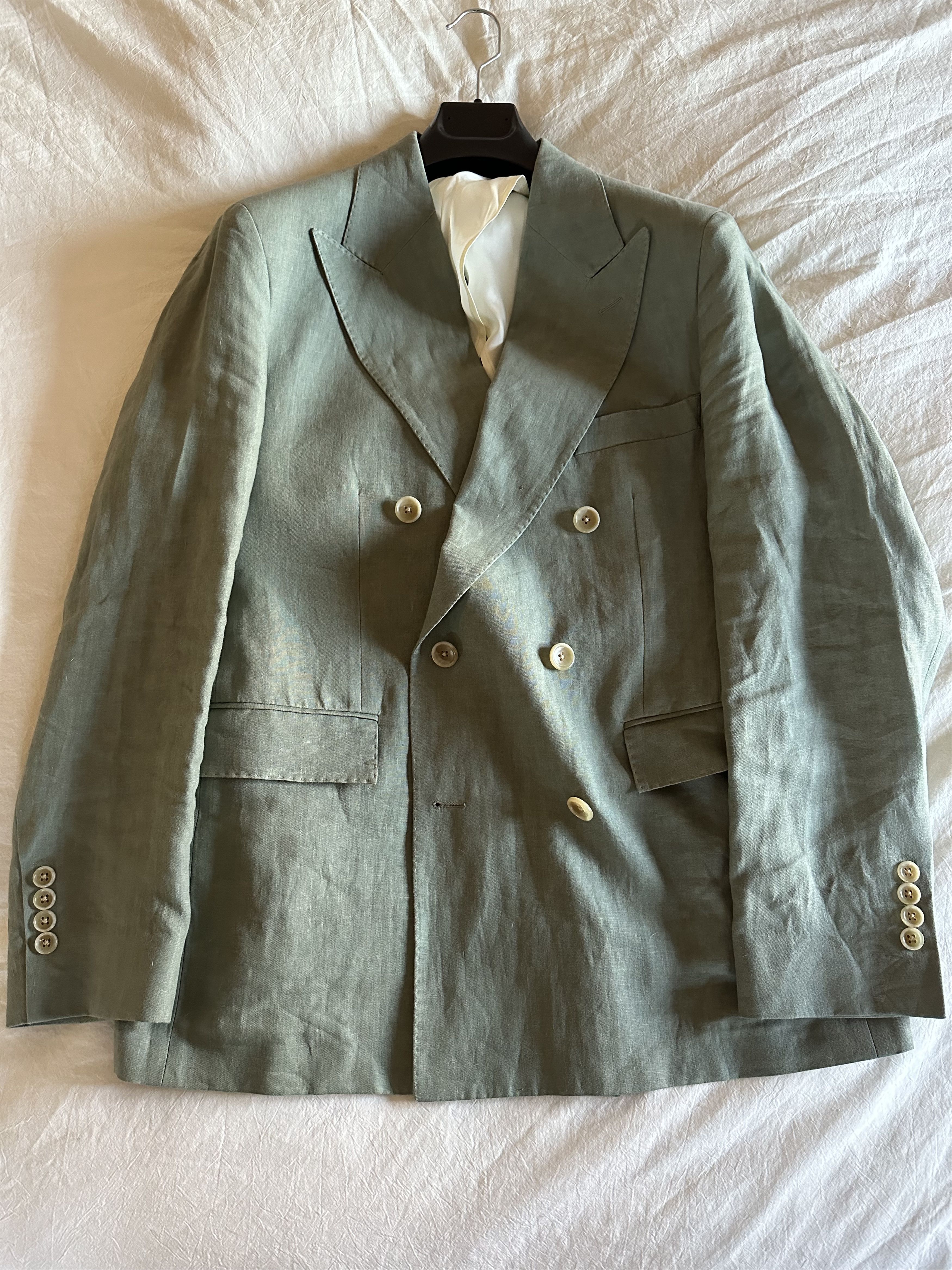 Todd Snyder Italian Linen Double Breasted Jacket Size 40S - 1 Thumbnail