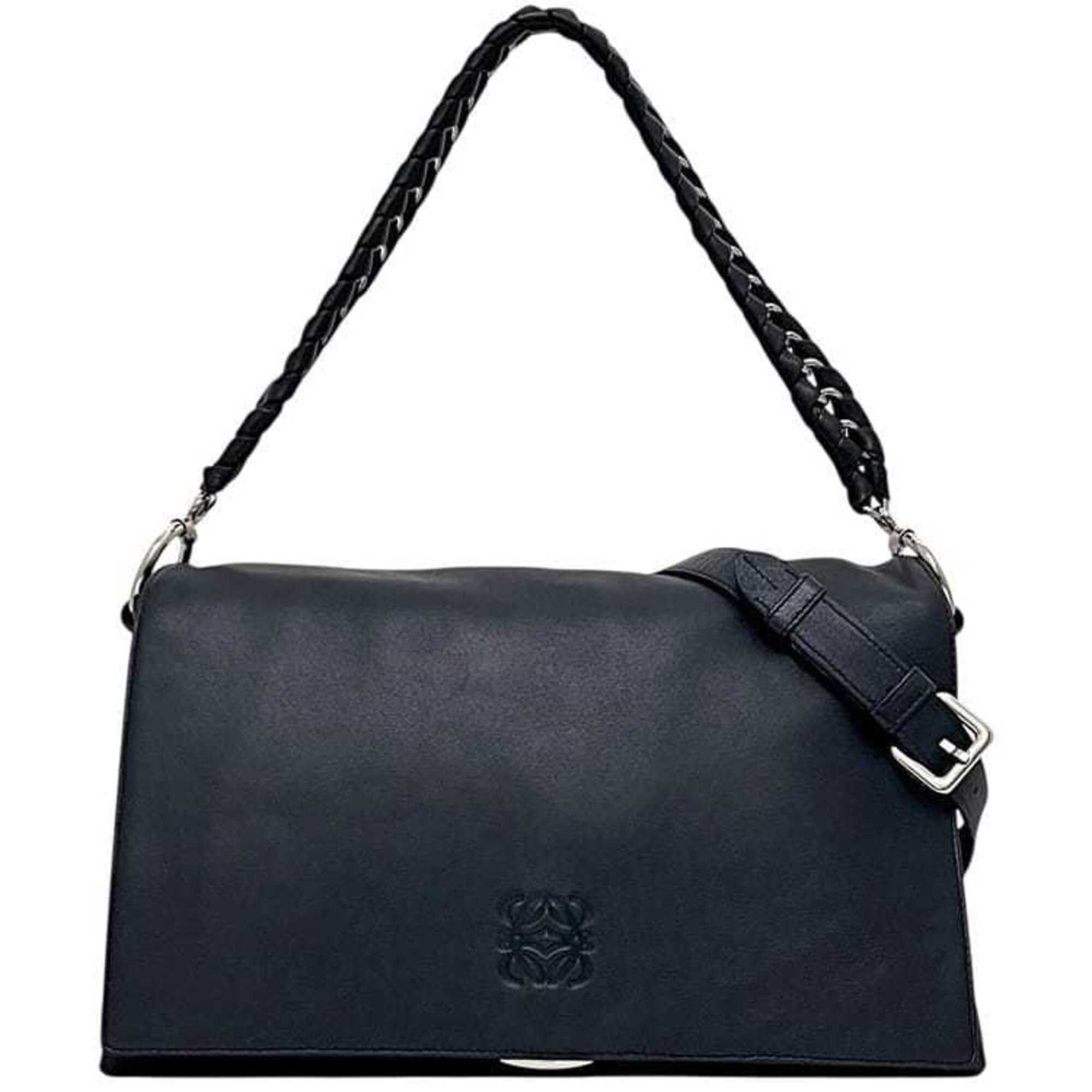 Loewe Loewe 2-way bag, navy blue, Anagram logo, chain handle, nappa leather, 061401 LOEWE Size ONE SIZE - 1 Thumbnail