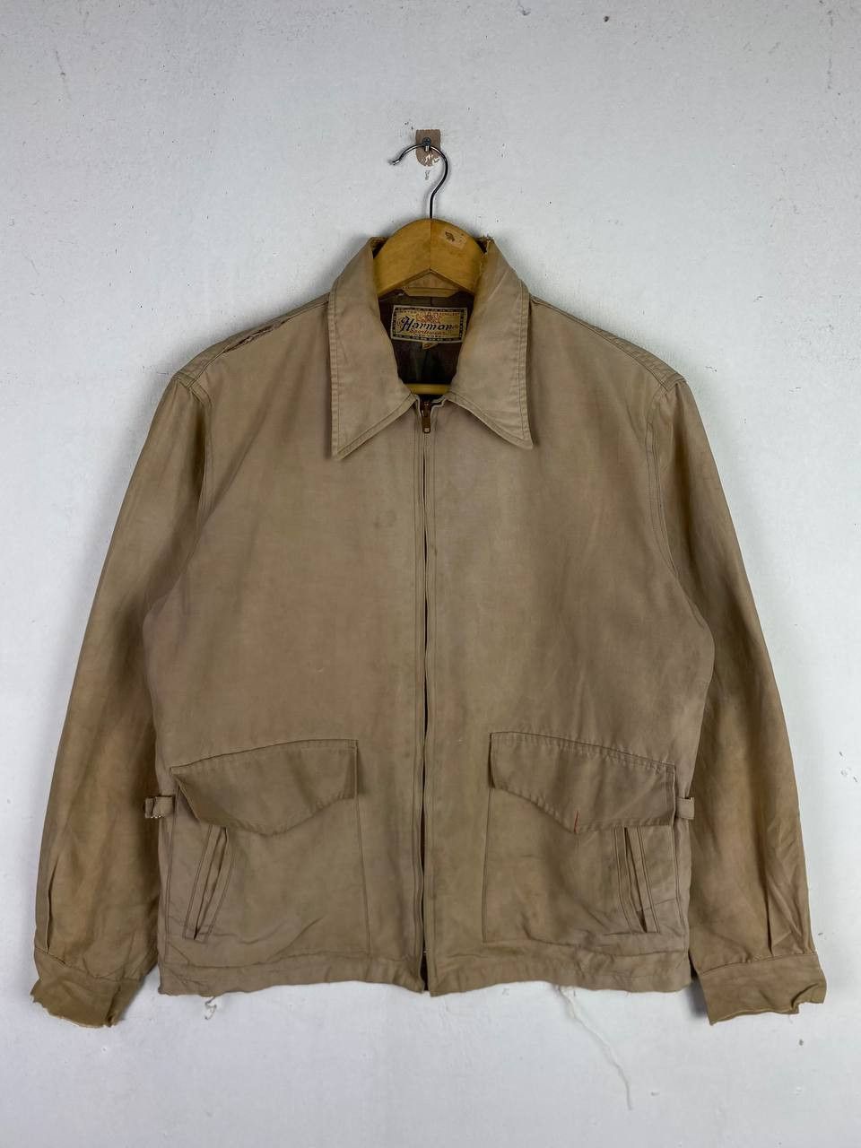 Vintage vintage 60s/70s harmor disttressed jacket talon zipper Size US M / EU 48-50 / 2 - 1 Thumbnail