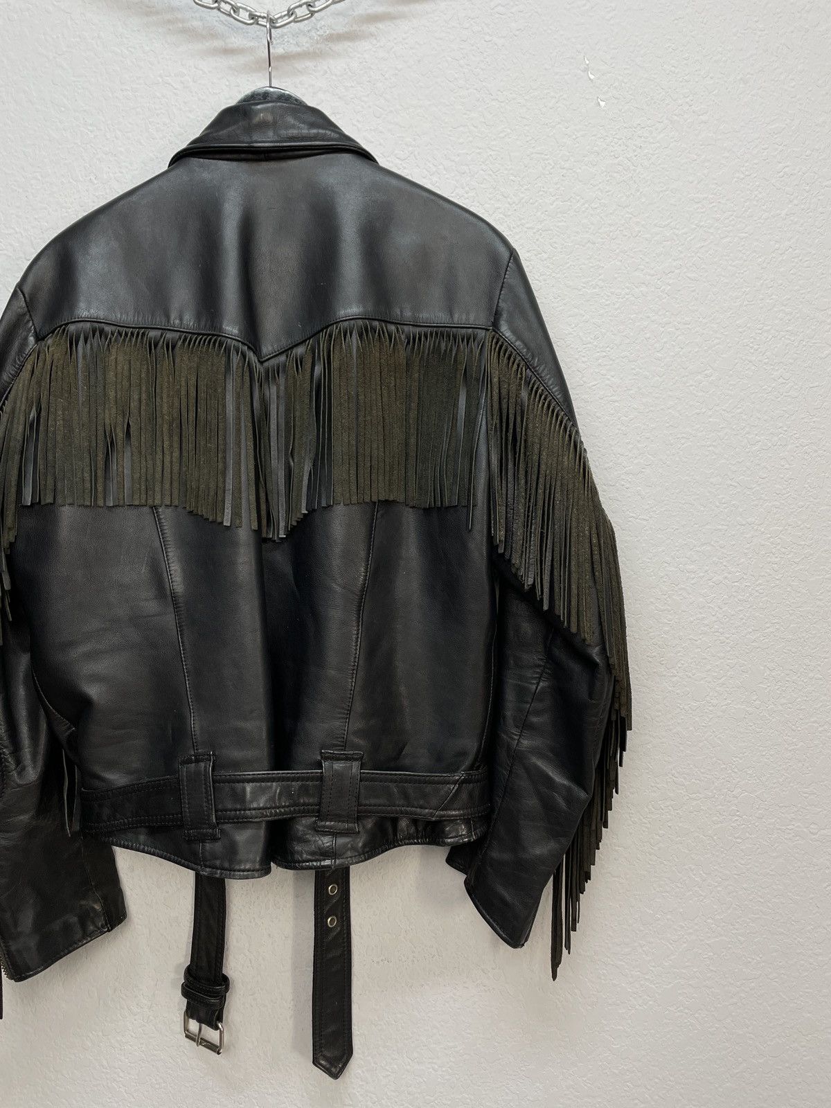 If Six Was Nine Vintage Nuber Nine Stayle Fringe Leather Biker Jacket Grunge Size US L / EU 52-54 / 3 - 16 Thumbnail