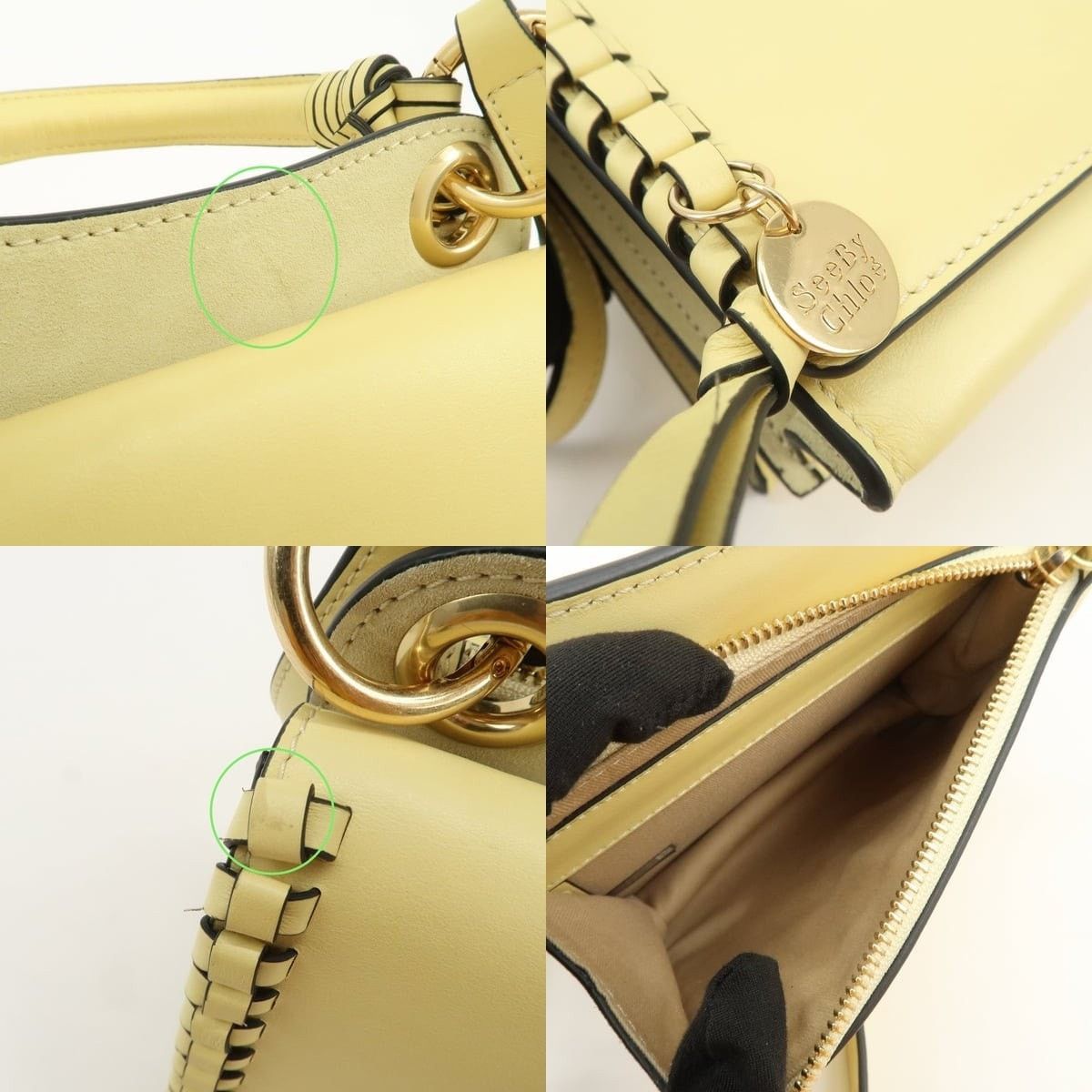 Chloe See by Chloe Tilda Calfskin Shoulder Bag Yellow Size ONE SIZE - 6 Thumbnail