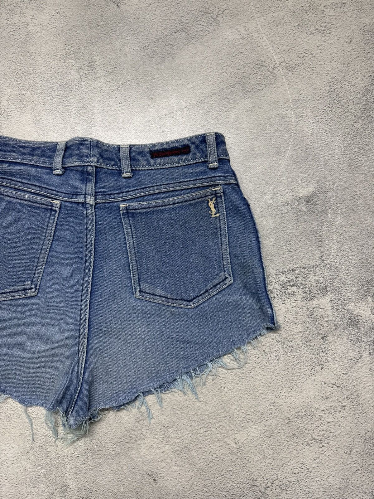 Yves Saint Laurent Vintage Y2k Yves Saint Laurent YSL Denim Shorts 00’s Size 32" / US 10 / IT 46 - 7 Thumbnail