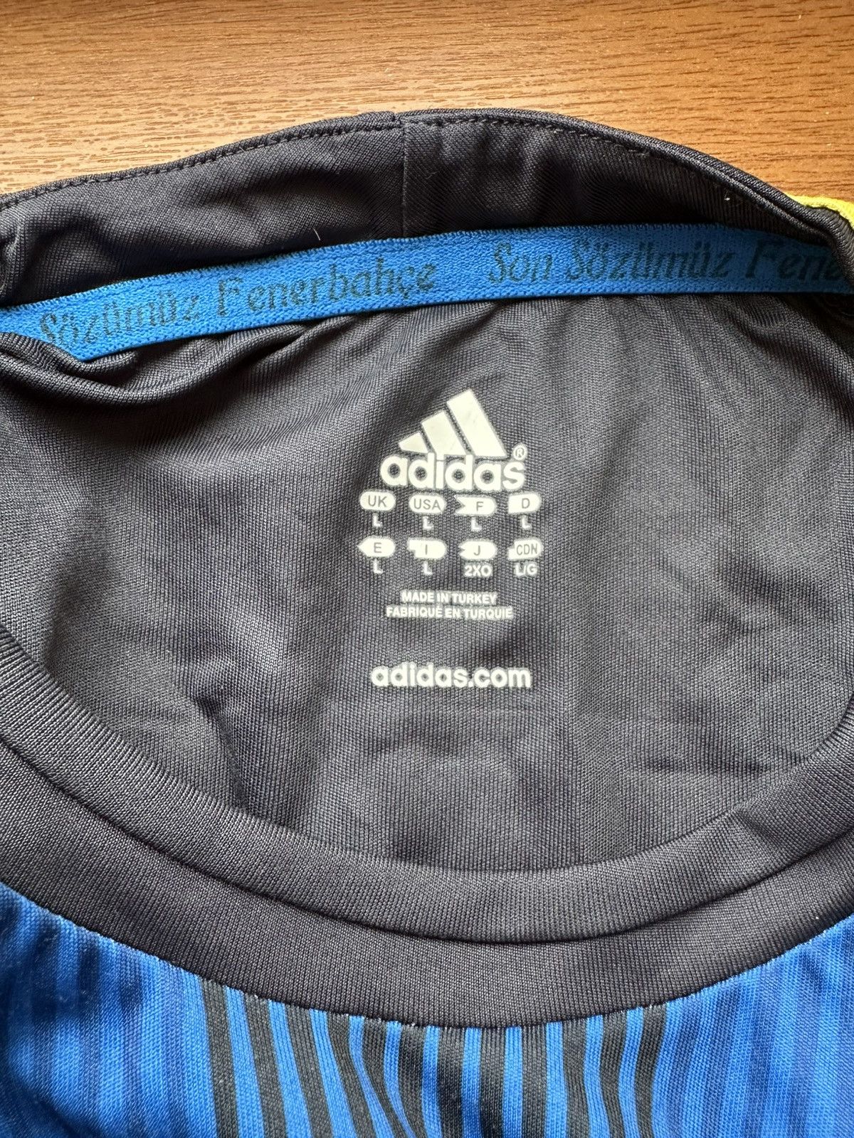 Adidas Fenerbahce Away Football Shirt 2012/13 Adidas Türk Telekom Size US L / EU 52-54 / 3 - 7 Thumbnail