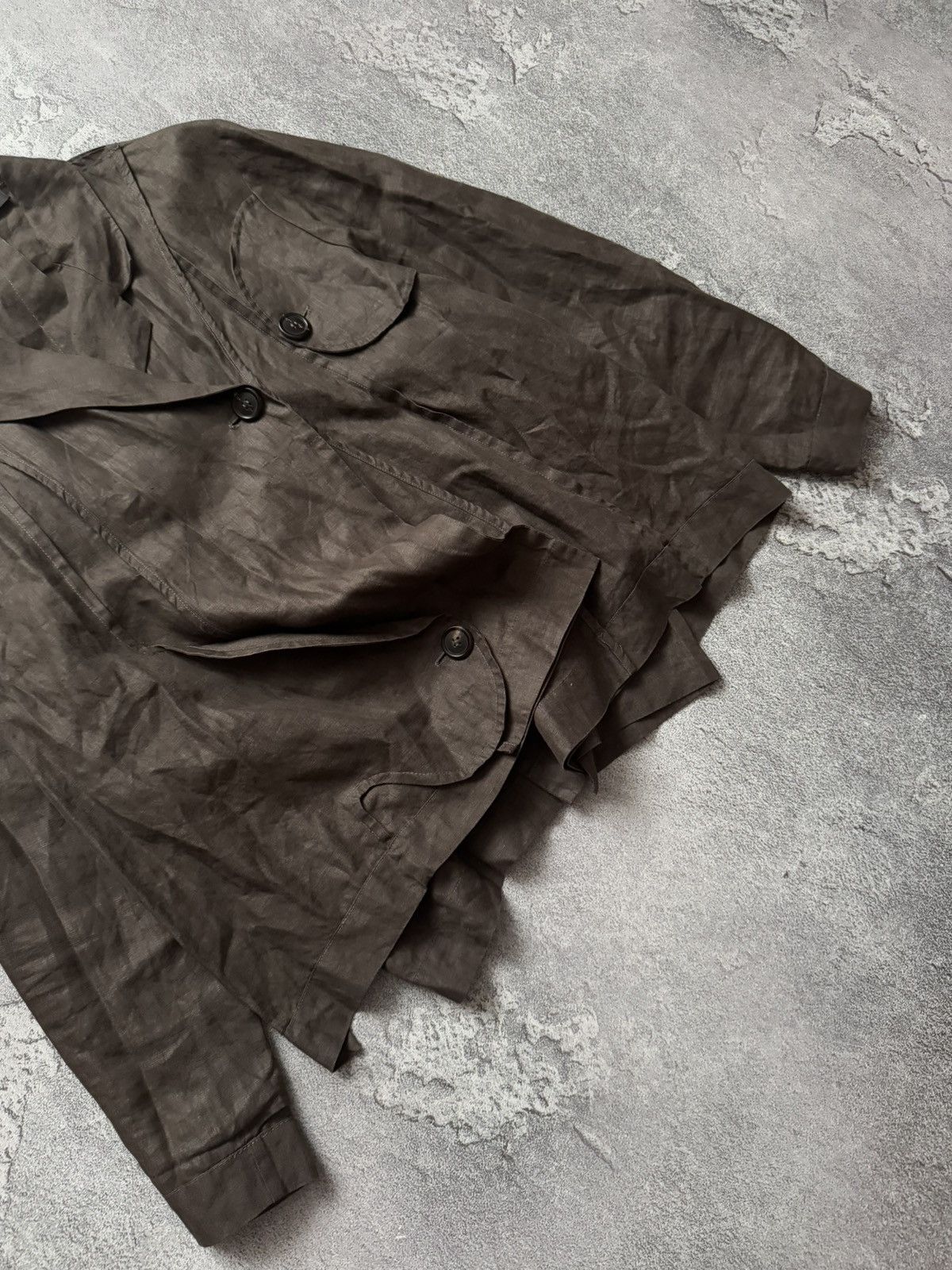 Designer × Rundholz Rundholz L Avantgarde linen blazer jacket asymmetrical relax Size L / US 10 / IT 46 - 3 Thumbnail