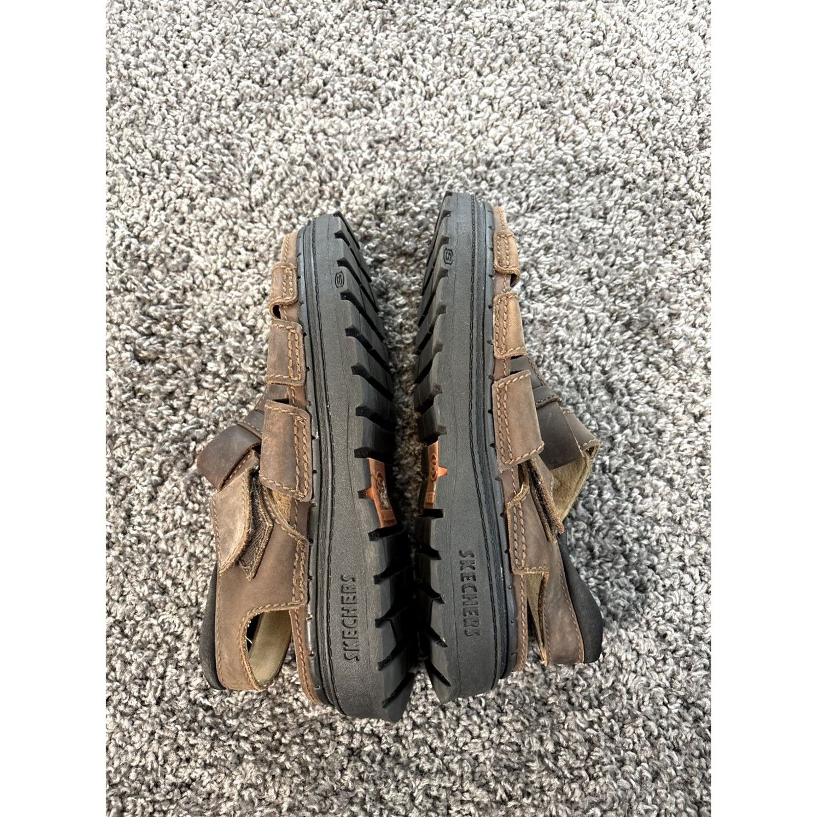 SKECHERS Skechers Sandals Mens 11 Leather Brown Fisherman Y2K Platform Slide Shoes Size ONE SIZE - 6 Thumbnail