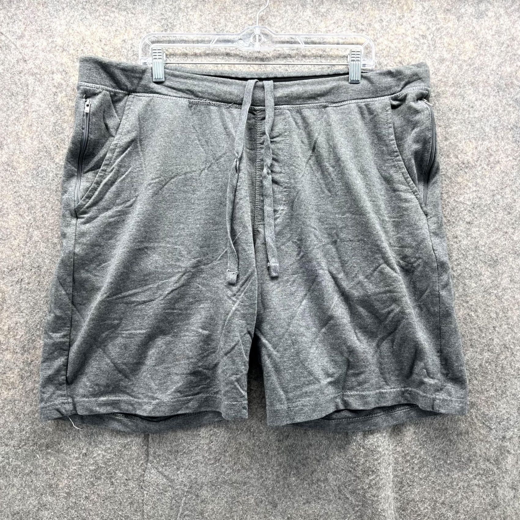 Eddie Bauer Eddie Bauer Shorts Men XL Gray Polyester Athletic Training Zip Drawstring Inseam 7 in Vintage No Regular Men’s XL Size US 36 / EU 52 - 2 Thumbnail