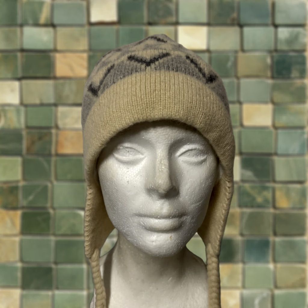 Patagonia Patagonia Beanie Womens OS Fleece Lined Knit Chullo Hat Aztec Diamond Earflap Size ONE SIZE - 1 Thumbnail