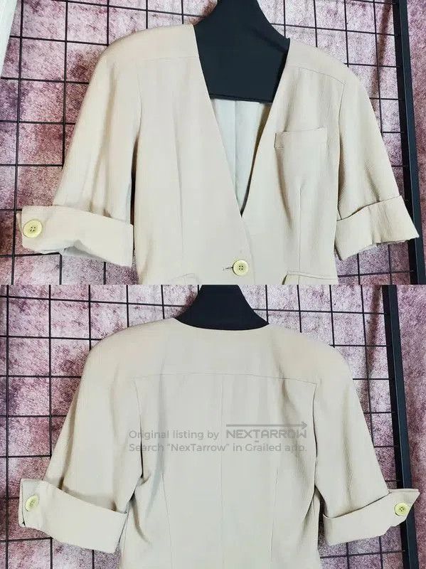Dior Dior Beige Wool Blend Short Sleeve Cardigan . Size M / US 6-8 / IT 42-44 - 4 Thumbnail