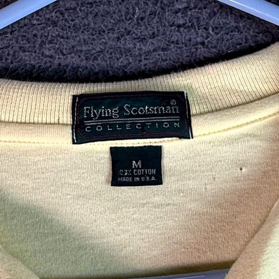 Vintage VTG Flying Scotsman Polo Shirt Duck Logo Short Sleeve Casual Yellow Mens M Size US M / EU 48-50 / 2 - 3 Thumbnail
