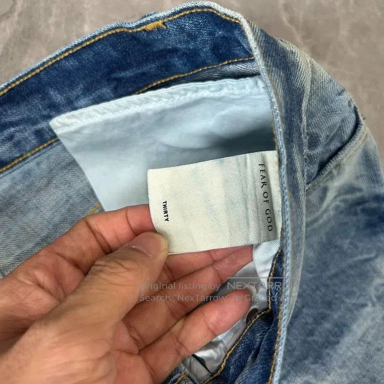 Fear of God Fear of God 5th Blue Water Ripple Jeans. Size US 30 / EU 46 - 3 Thumbnail