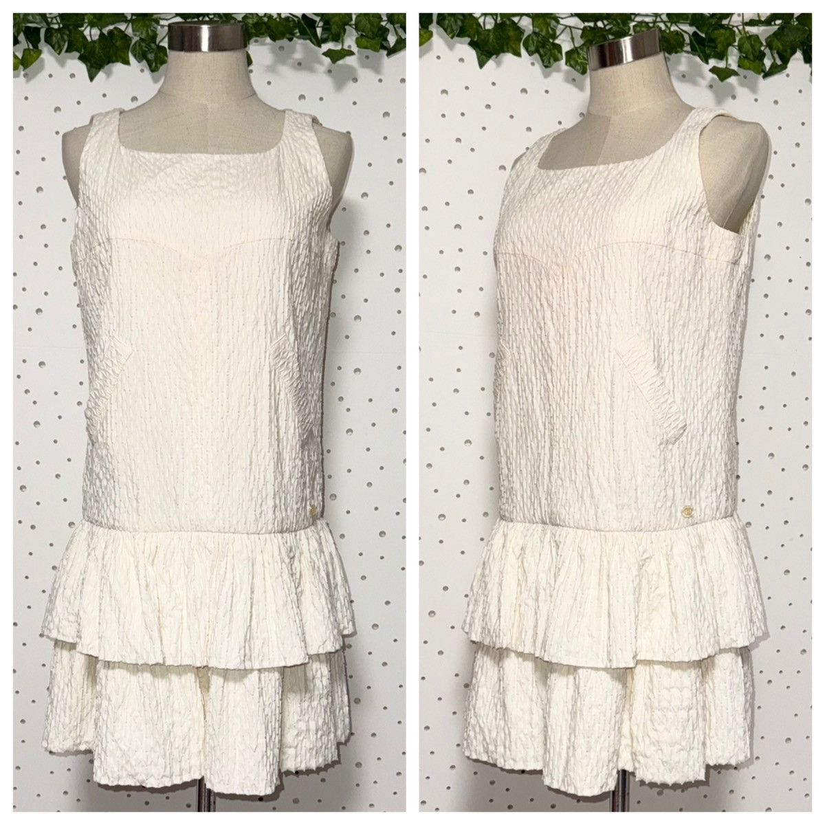 Chanel Genuine Chanel COCO decoration tiered sleeveless dress 36 Size XS / US 0-2 / IT 36-38 - 5 Thumbnail