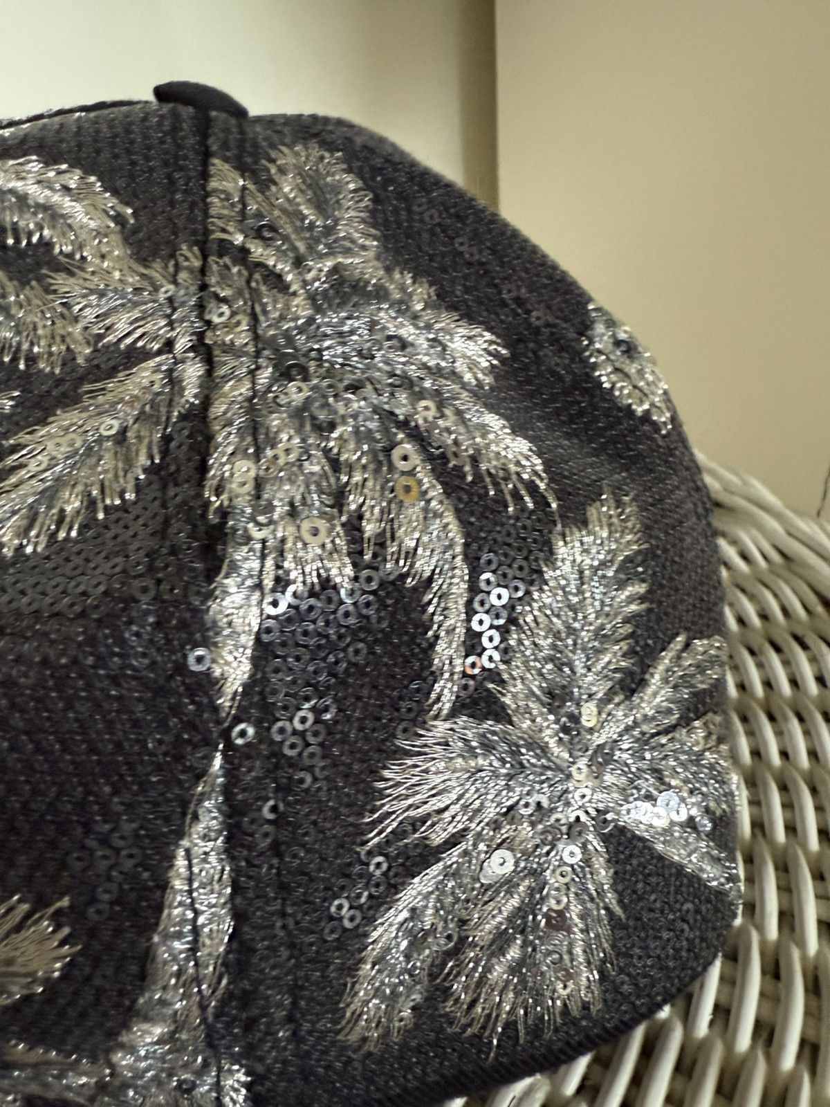 Celine Celine Hedi Slimane embroidered sequin palm tree cap trucker Size ONE SIZE - 7 Thumbnail