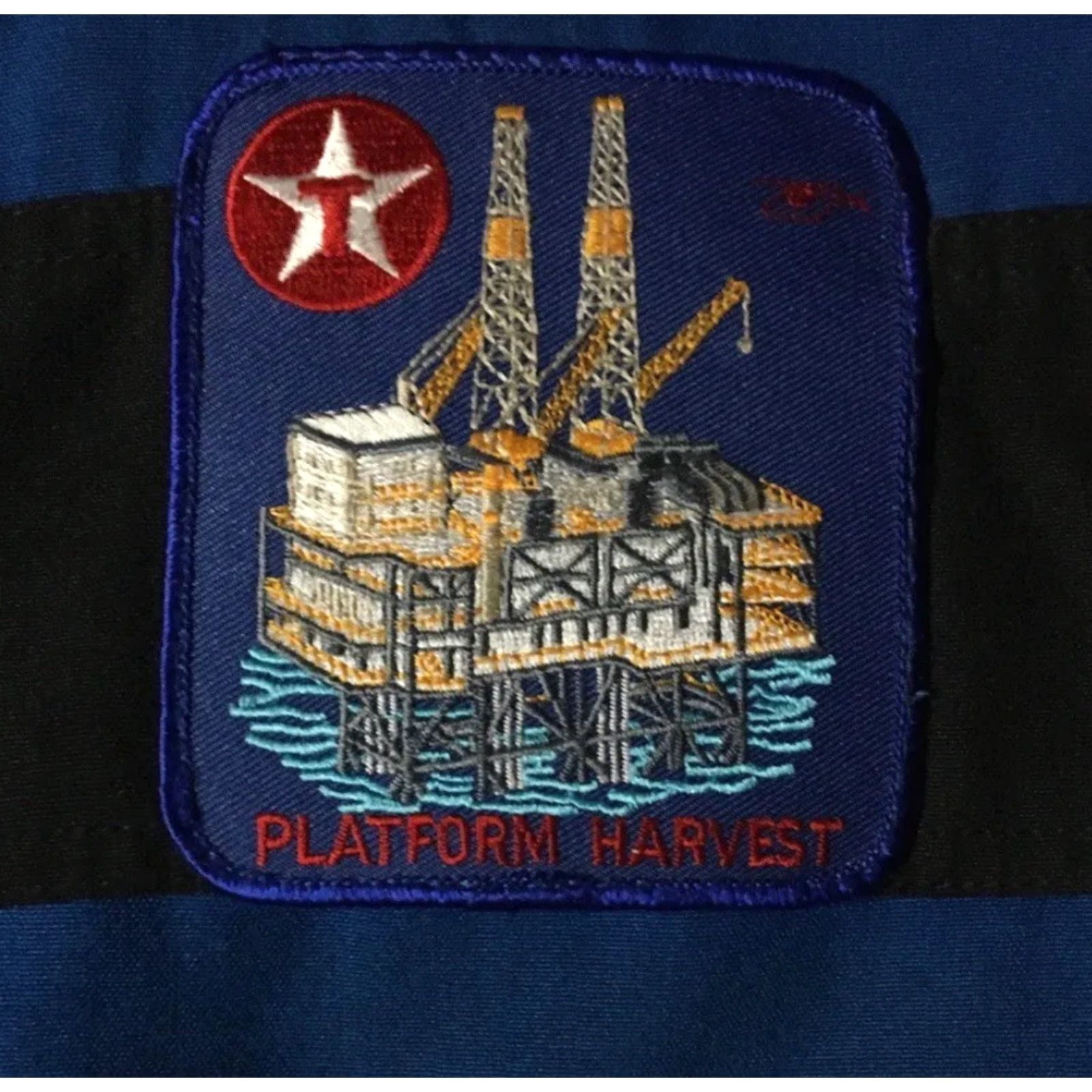 Vintage Vtg Texaco Platform Harvest Oil Rig Worker Faded Jacket L Talon Zip Gas Station Bomber Jacket Men Blue 80s 90s Grunge USA Oil Worker Trucker Size US L / EU 52-54 / 3 - 3 Thumbnail