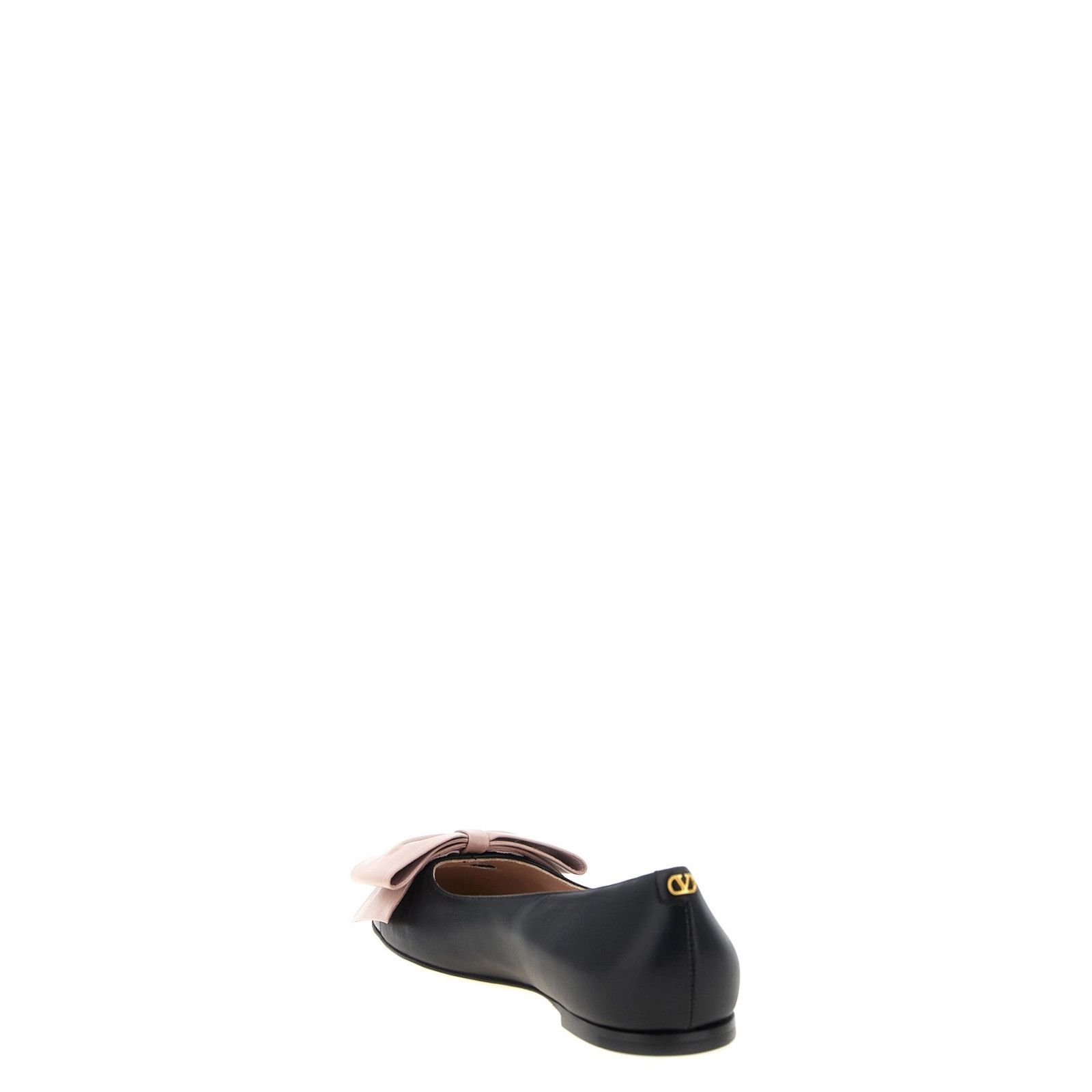 VALENTINO GARAVANI Bow Black/Pink Ballerina Flats New & Auth