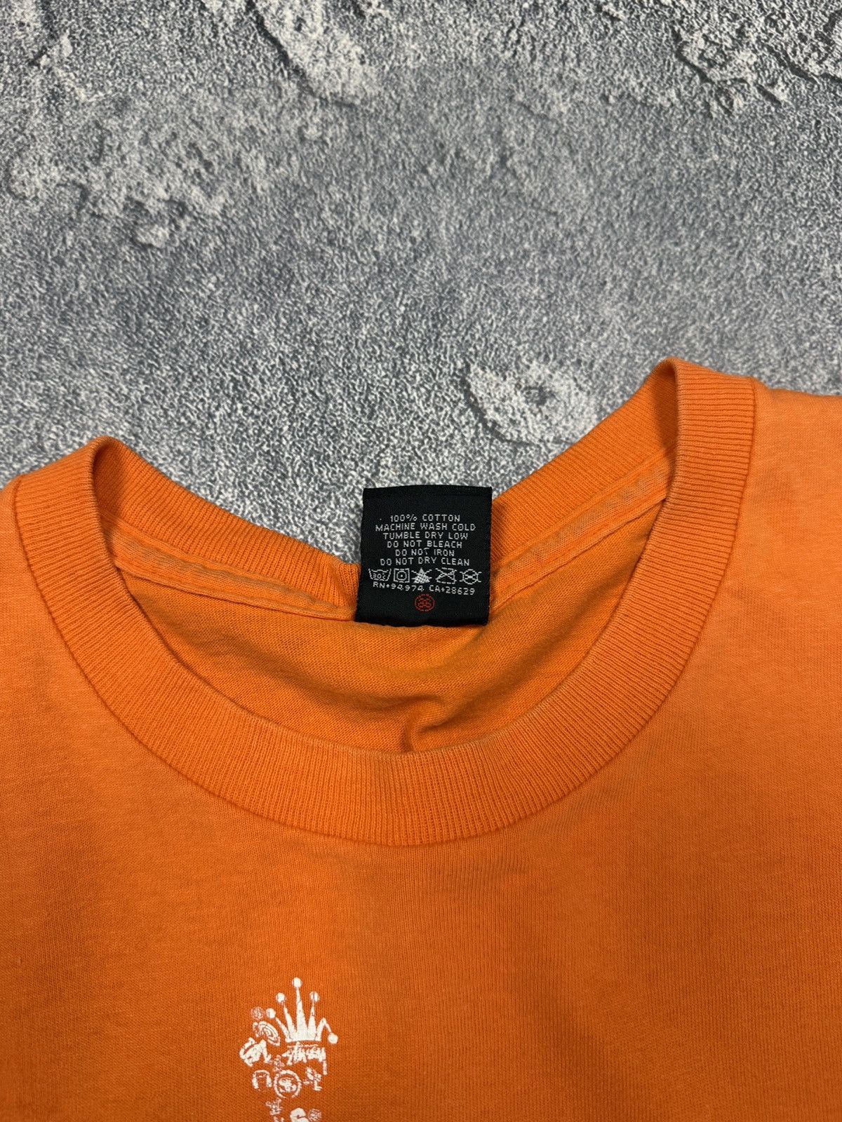 Stussy Vintage Stussy Big Logo Y2K Orange Sk8 T-Shirt Tee Size US XL / EU 56 / 4 - 5 Thumbnail