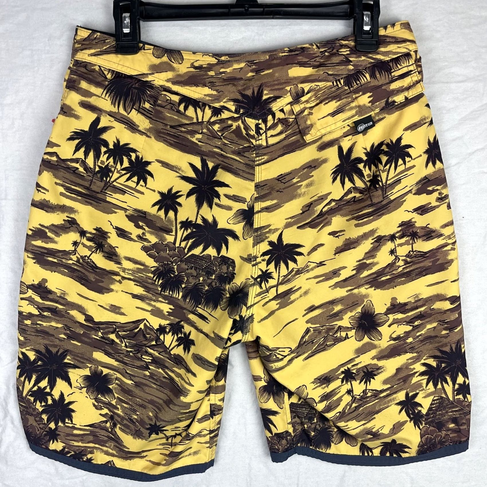 Katin Kanvas By Katin Board Shorts Mens 30 Reversible Hawaiian Surf Swim Trunks Brown Floral Tech: None Size US 30 / EU 46 - 7 Thumbnail