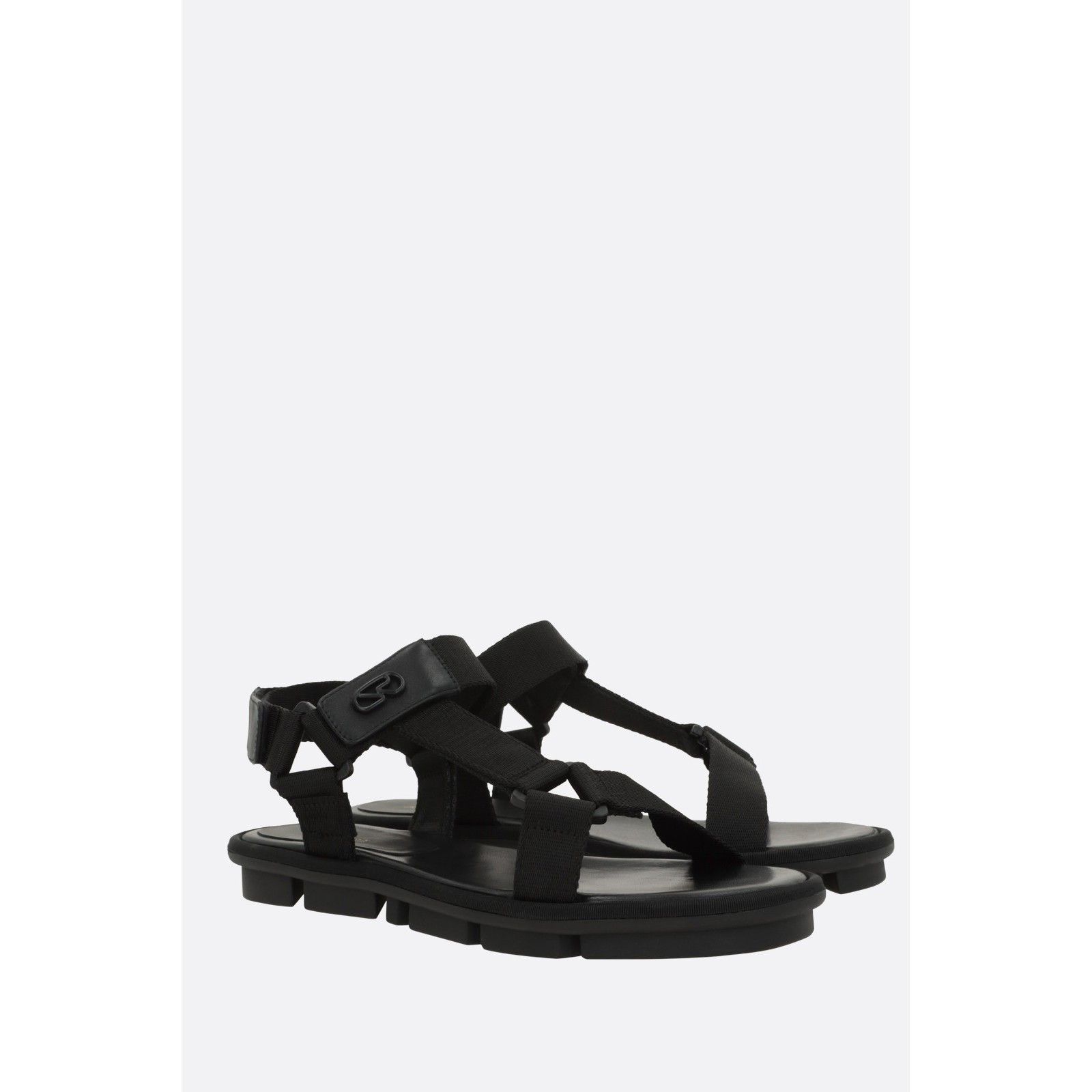 Sergio Rossi SERGIO ROSSI Black Webbing Flat Sandals New And Authentic (W Size US 7 / IT 37 - 2 Thumbnail