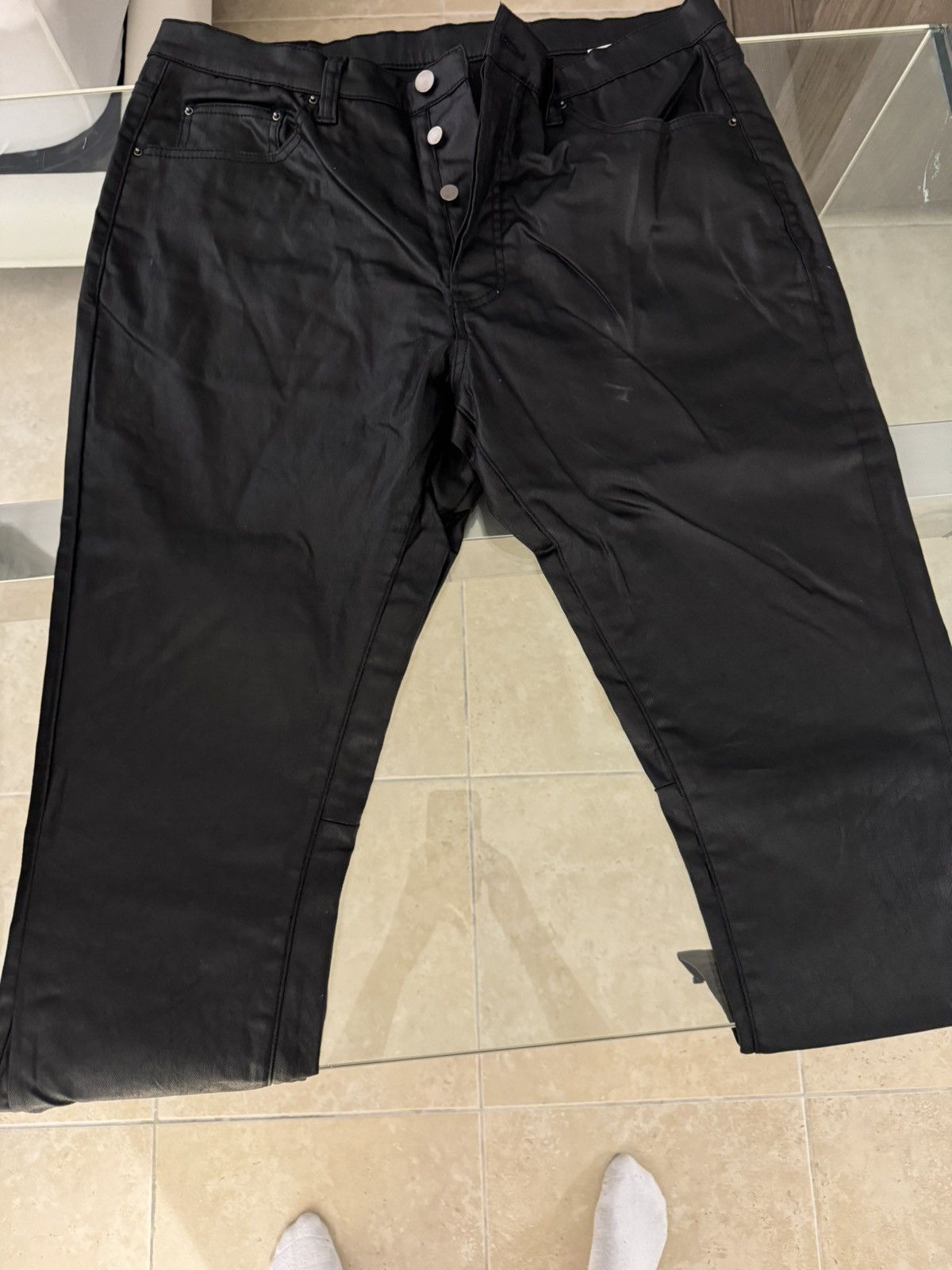 MNML WAXED DENIM JEANS Size US 34 / EU 50 - 2 Thumbnail