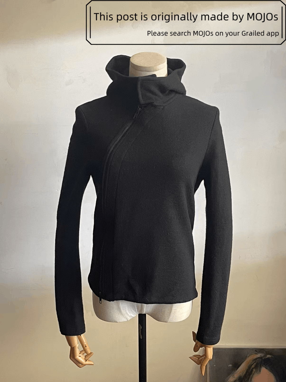 Ann Demeulemeester Sz XS Ann Demeulemeester Cross Zip Wool Hoodie mojos2214 Size US XS / EU 42 / 0 - 3 Thumbnail
