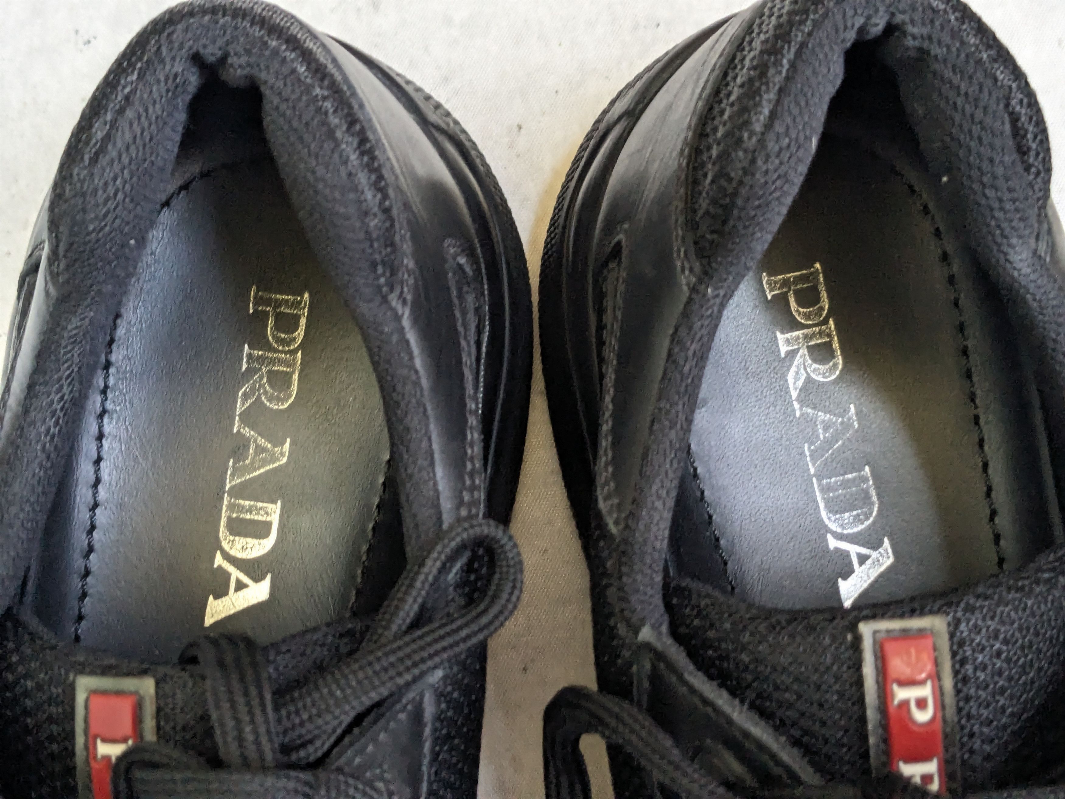 Prada Prada America's Cup Sneakers Black 9 Low Tops Leather Red Size US 9 / EU 42 - 8 Thumbnail