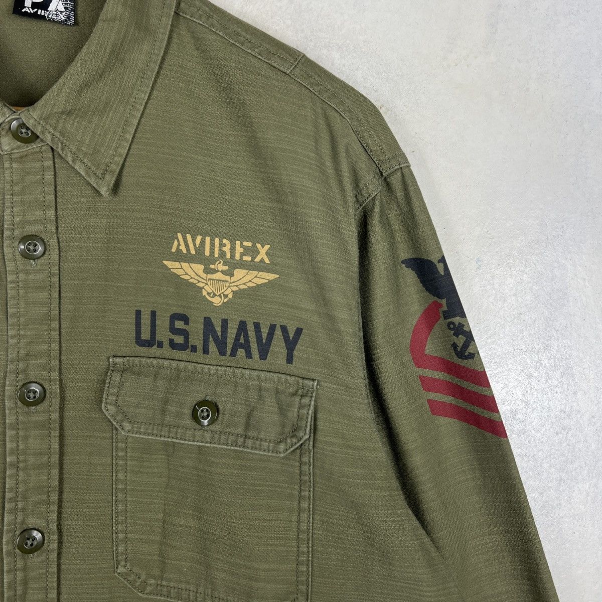 Avirex 🔥 Avirex USN Us Navy Shirt Jacket Size US XL / EU 56 / 4 - 7 Thumbnail