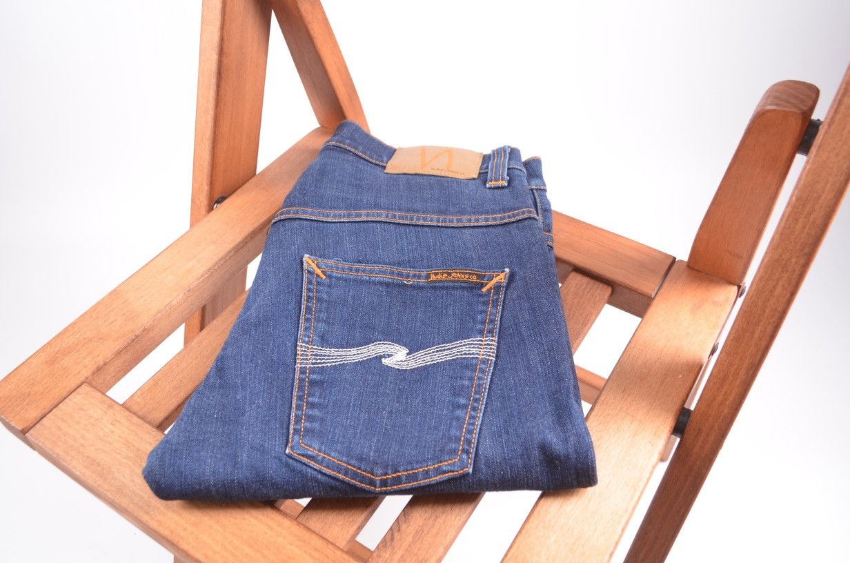Denime Nudie Jeans Thin Finn Org. dry Ecru Embo size W 31L 32 Size US 31 - 1 Thumbnail