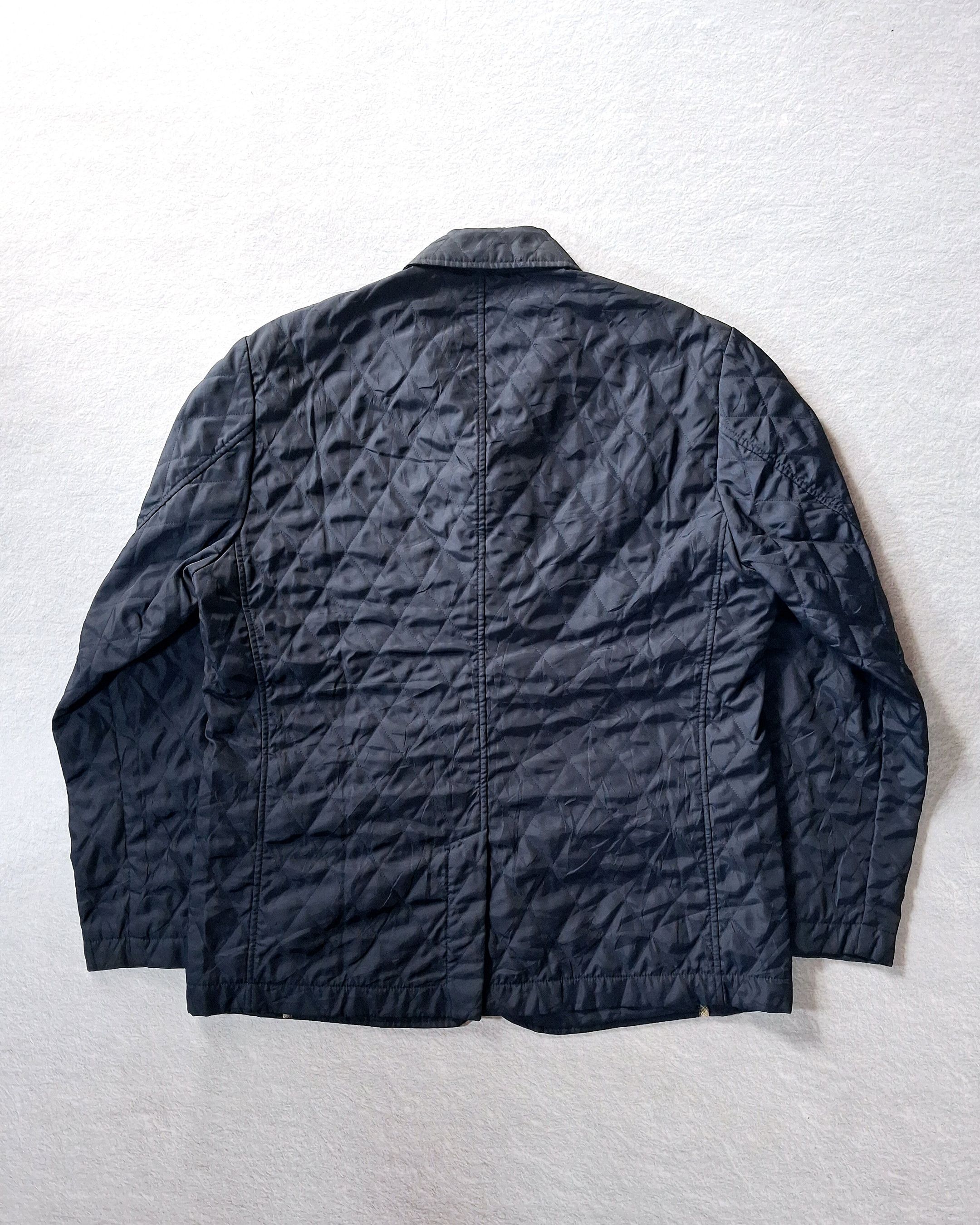 Vintage SERGE BLACO QUILTED JACKET WITH BROWN SUEDE ELBOW PATCHES Size US XL / EU 56 / 4 - 15 Thumbnail