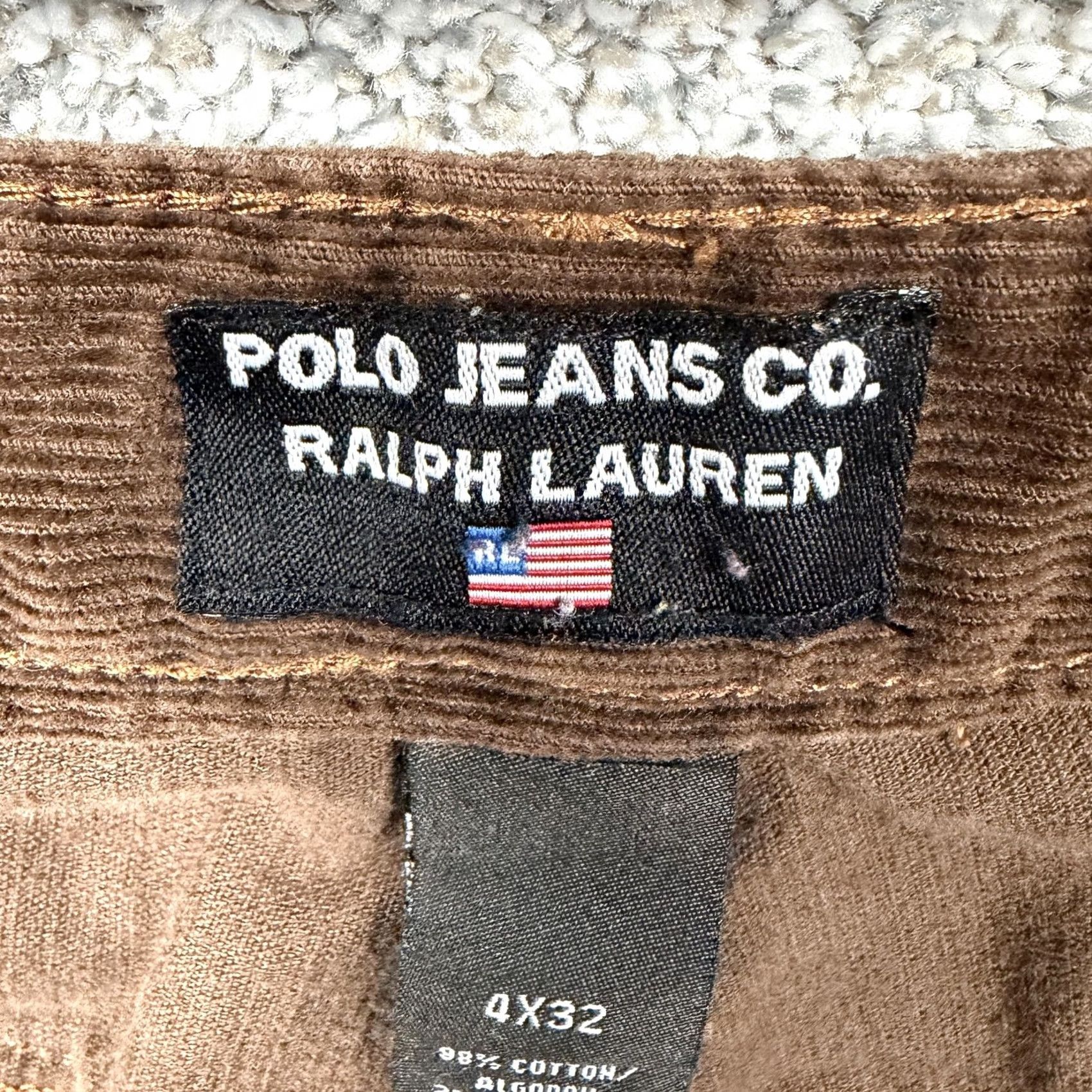 Ralph Lauren VINTAGE Ralph Lauren Polo Jeans Pants 4 30x30.5 Brown Corduroy Dark Academia Women Chino Straight 90s Grunge Retro Size 27" / US 4 / IT 40 - 7 Thumbnail