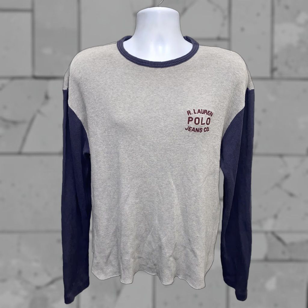 Polo Ralph Lauren Polo Ralph Lauren Mens Gray Long Sleeve T-Shirt M Regular Cotton Solid Shirt Size US M / EU 48-50 / 2 - 1 Thumbnail