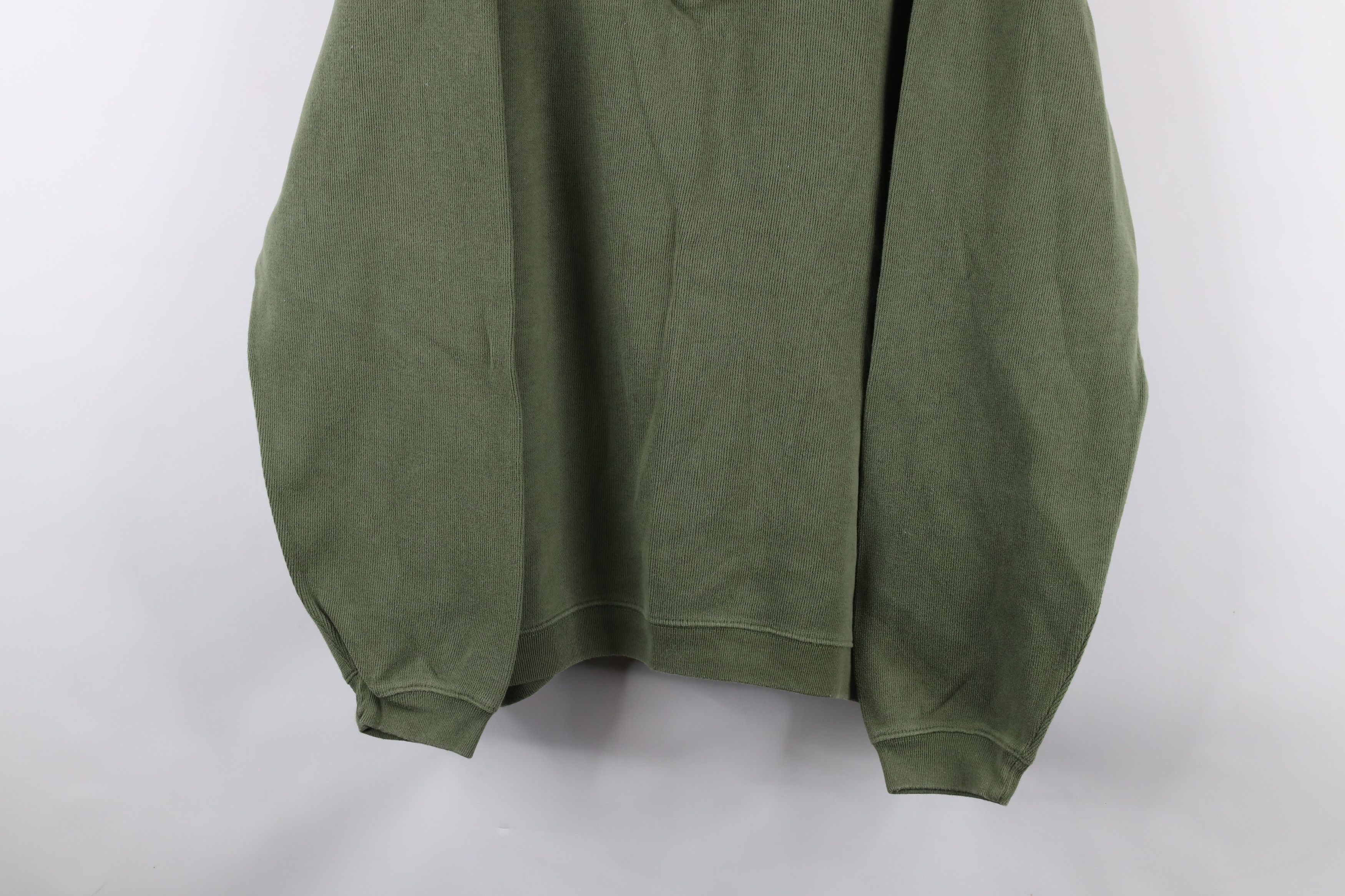 Vintage Vintage 90s Woolrich Ribbed Knit Half Zip Sweater Green Size US XL / EU 56 / 4 - 3 Thumbnail