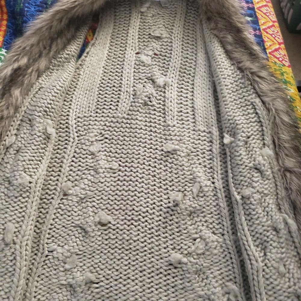 Other CT1039a Faux Fur Sleeveless Open Cardigan XL Size XL / US 12-14 / IT 48-50 - 6 Thumbnail
