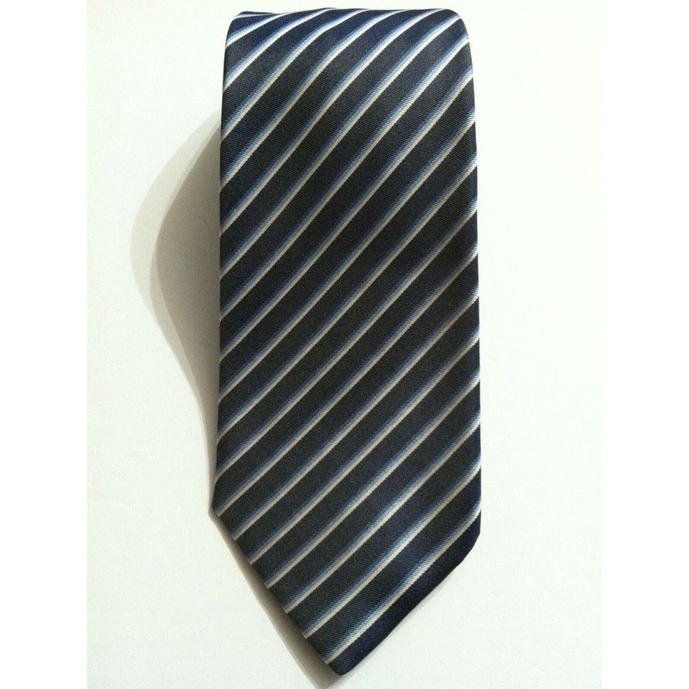 Other NINA RICCI MENS NEW GRAY 100%SILK STRIPED TIE WIDTH: 2 7/8" Size ONE SIZE - 1 Thumbnail