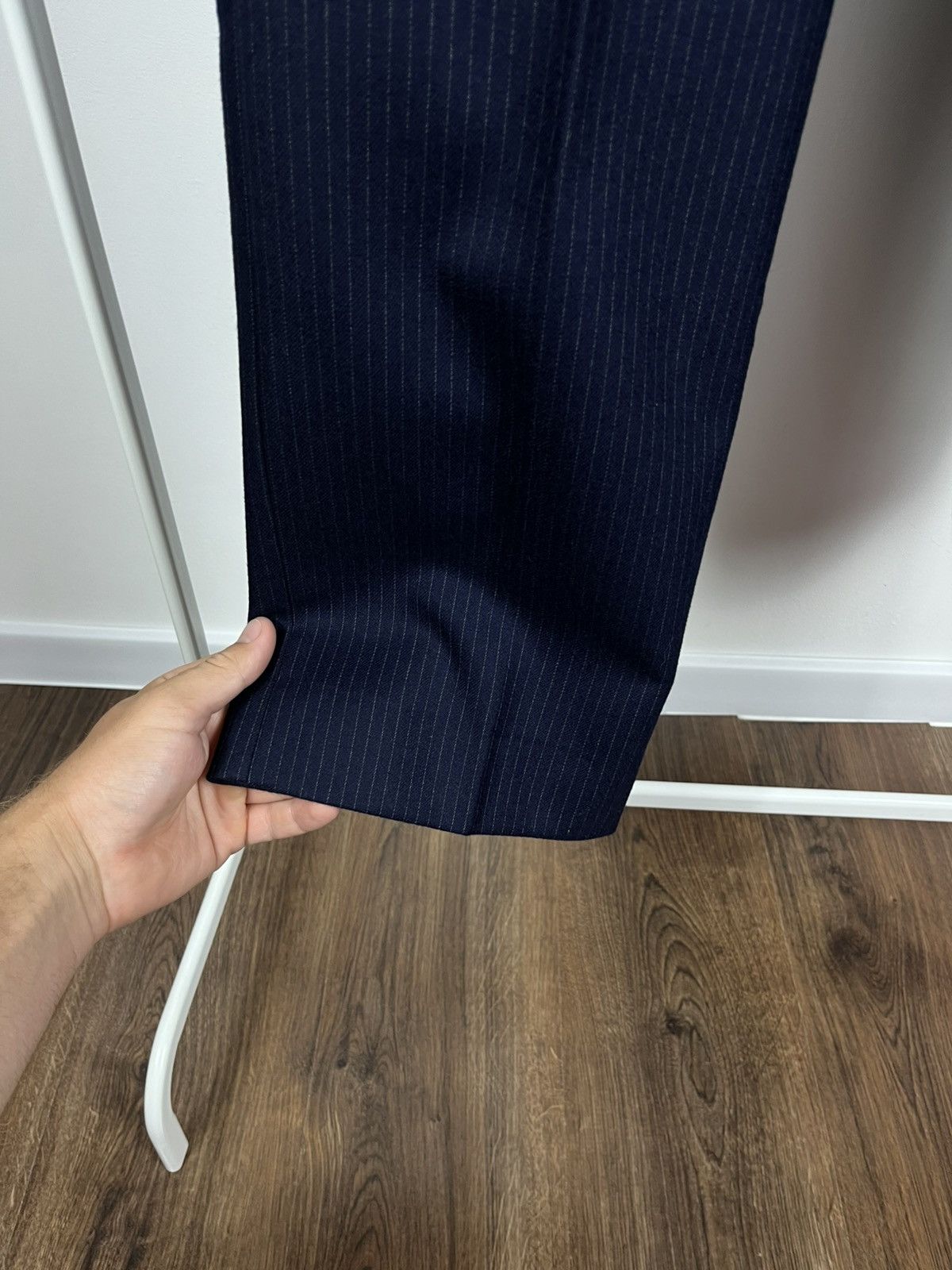 Vintage Wool 3-Piece Suit Pinstripe 40R Blazer Vest Pants