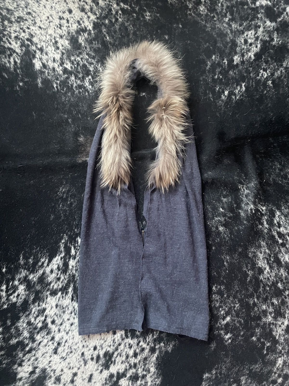 image of If Six Was Nine Goa Fur Vest in Blue, Men's (Size Small)