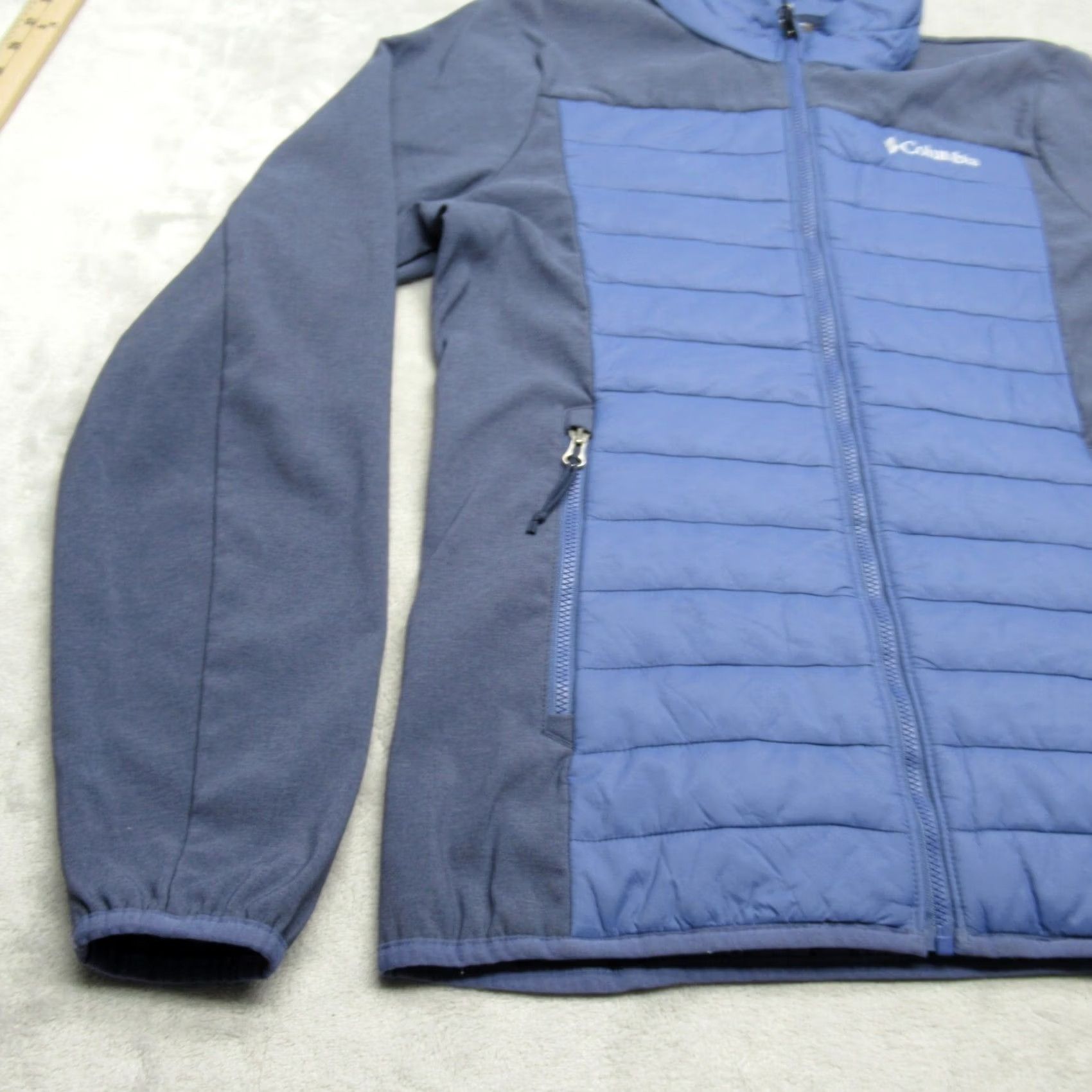 Vintage Columbia Jacket Mens Medium Blue Full Zip Insulated Powder Lite Hybrid Puffer Size US M / EU 48-50 / 2 - 6 Thumbnail