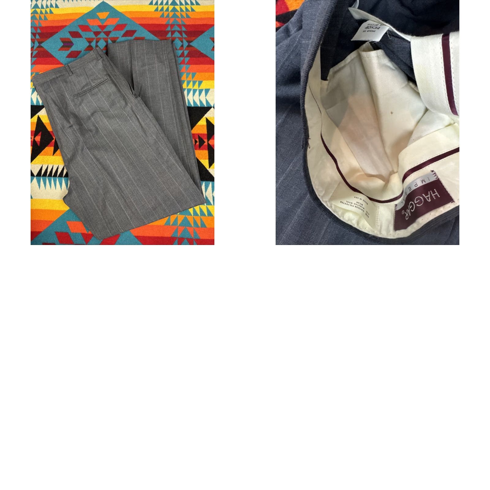 Haggar Haggar Imperial 2pc Suit Blazer Sport Coat & Pants Jacket 42x34 Men Multicolor 2 Piece Sports Size 42R - 8 Thumbnail