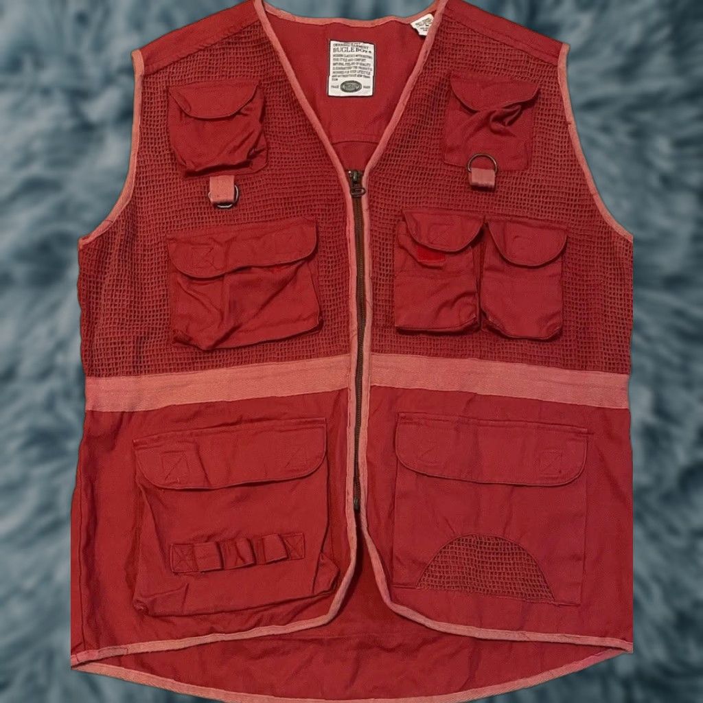 Bugle Boy Vtg 90s Bugle Boy Tactical Vest M Army Tech Hip Hop Grunge Gorp Utility OP Y2K Jacket Mens Red Size US M / EU 48-50 / 2 - 1 Thumbnail
