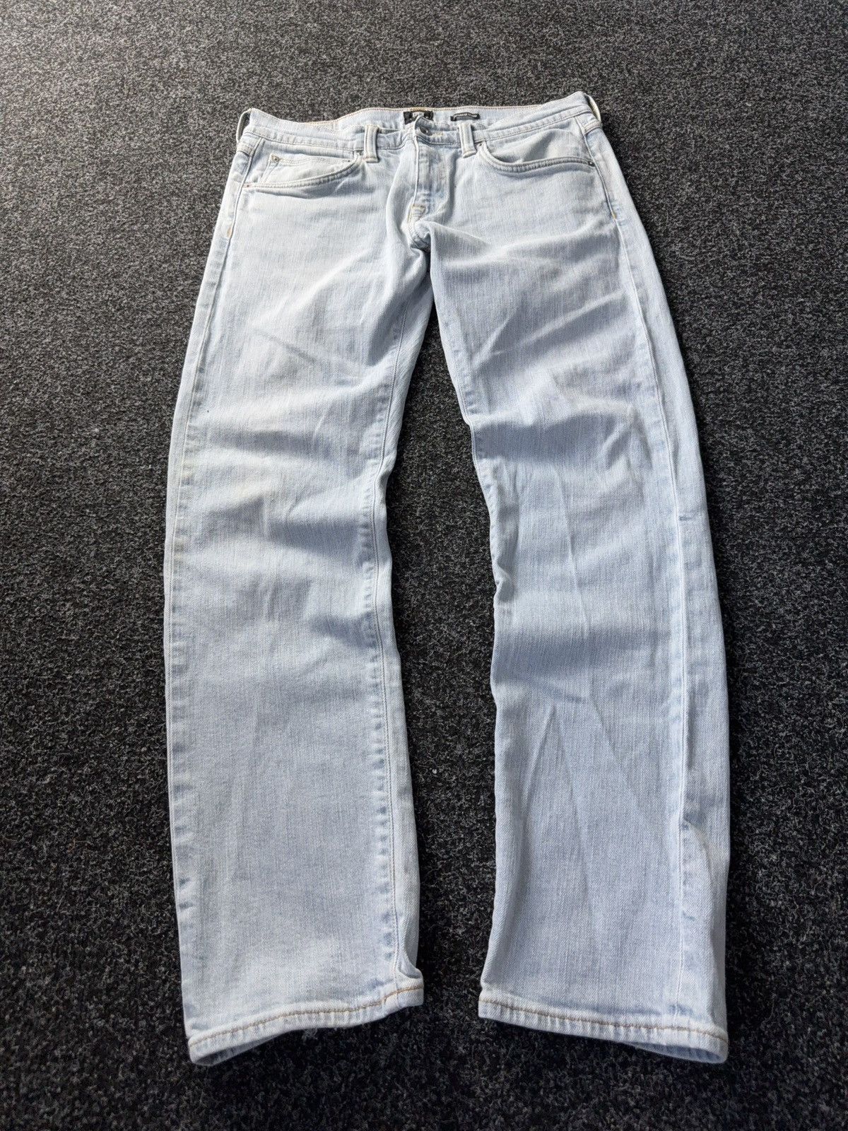 Edwin Vintage 00s Distressed Edwin Light Wash Straight Jeans Size US 33 - 1 Thumbnail
