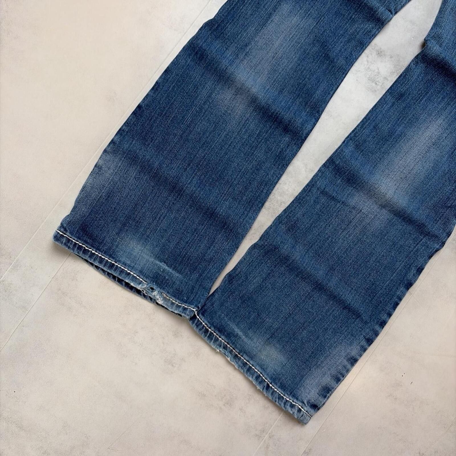 Other Y2K Blue Cruel Grunge Grunge Gothic Flared Denim Jeans Size 30" / US 8 / IT 44 - 4 Thumbnail