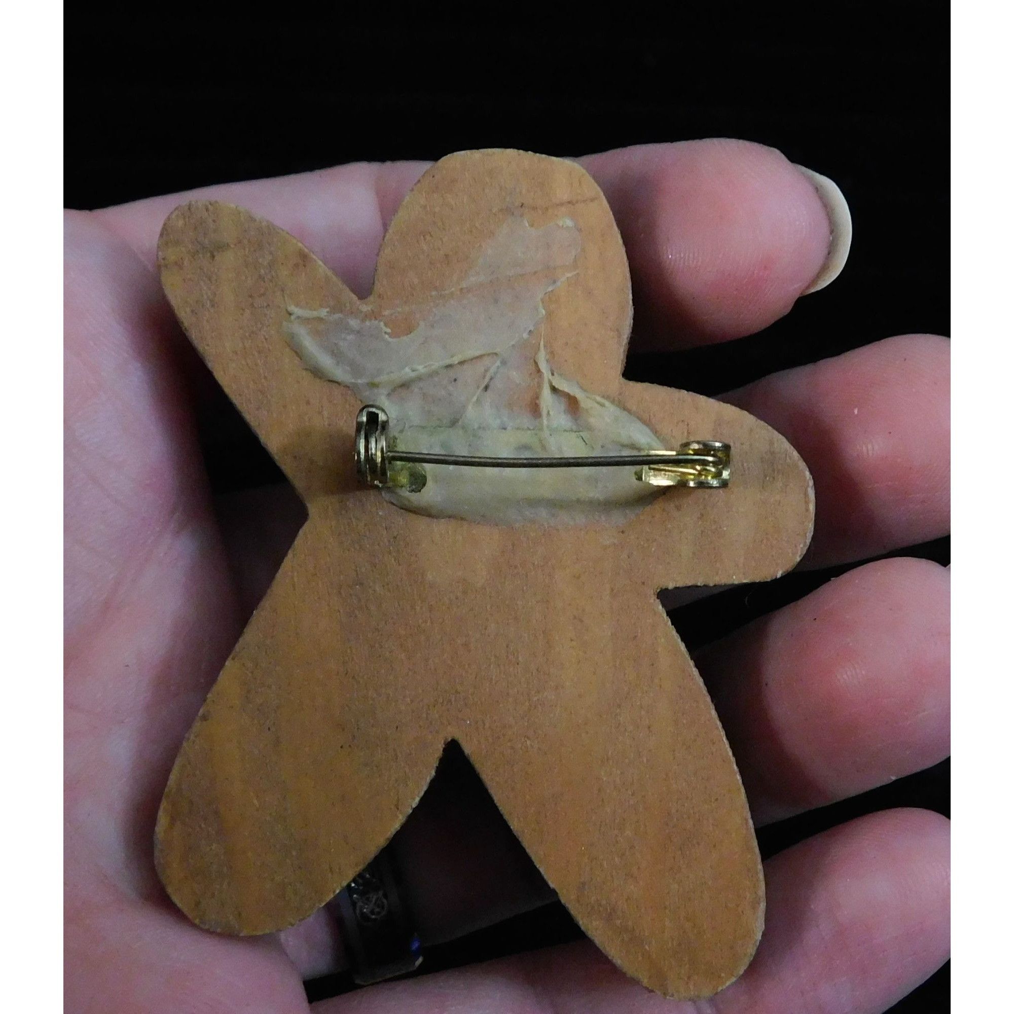 Other Vintage Wooden Gingerbread Person Brooch Size ONE SIZE - 3 Thumbnail